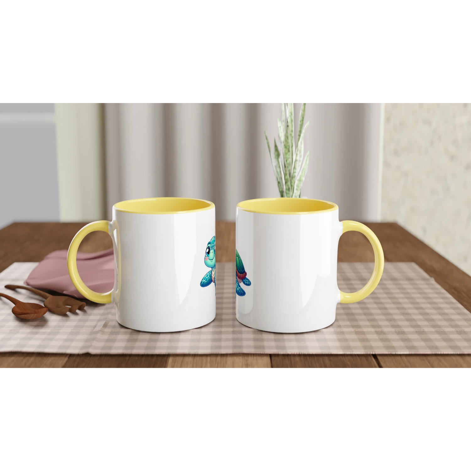 Cute Dolphin Mug with Color Inside