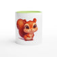 White Ceramic Mug with Color Inside