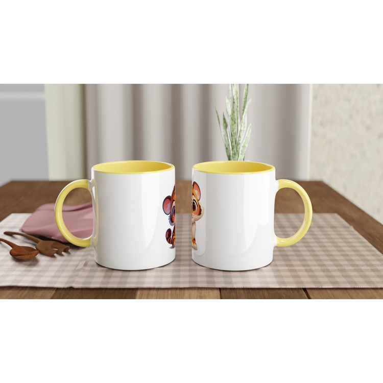 Cute Tiger Mug with Color Inside