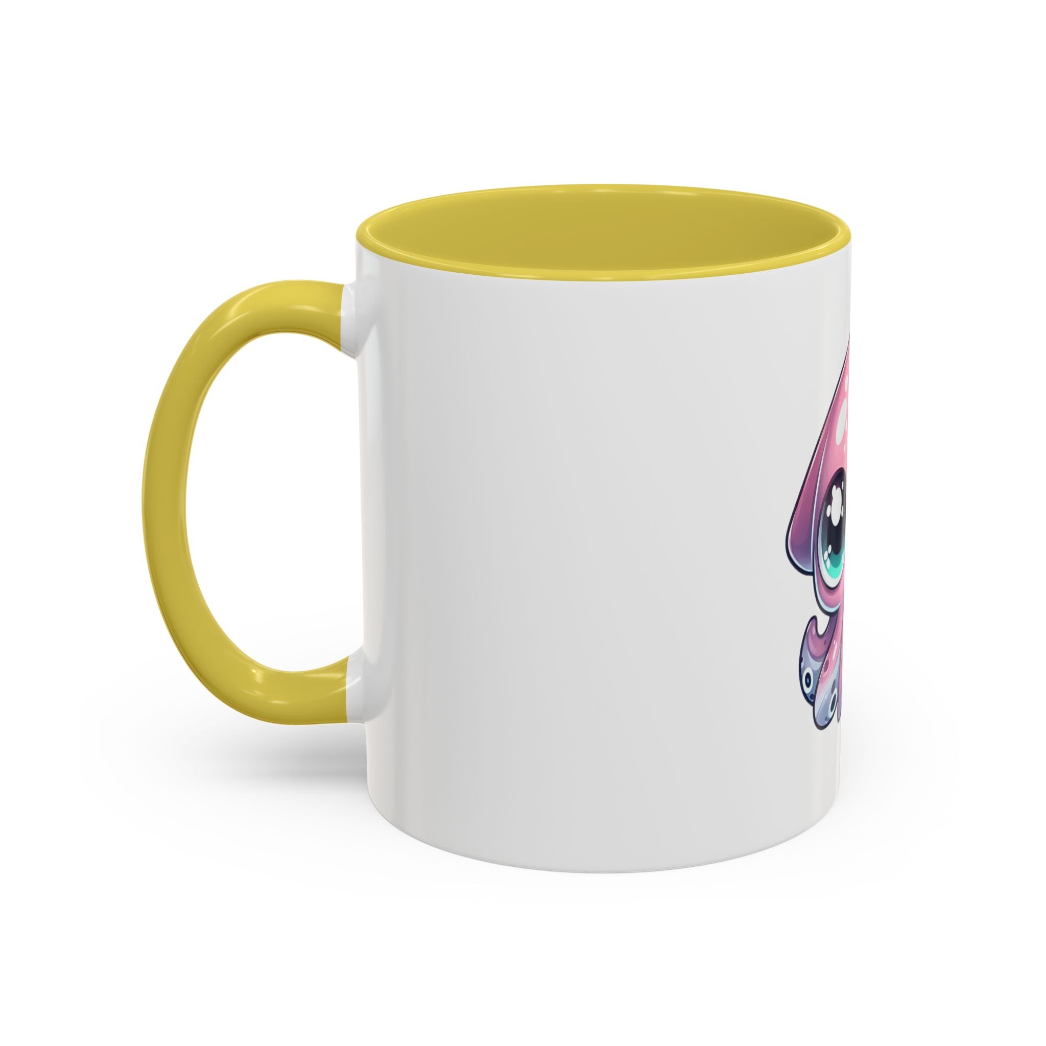 Cute Pink Kawaii Octopus Mug (11oz) - Adorable Anime-Style Coffee Cup