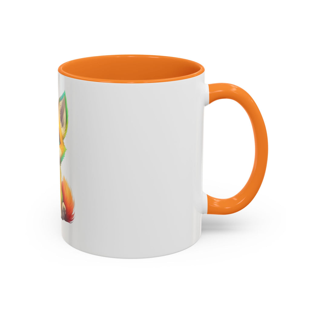 Cute Rainbow Fox Mug (11oz) – Colorful Kawaii Animal Coffee Cup