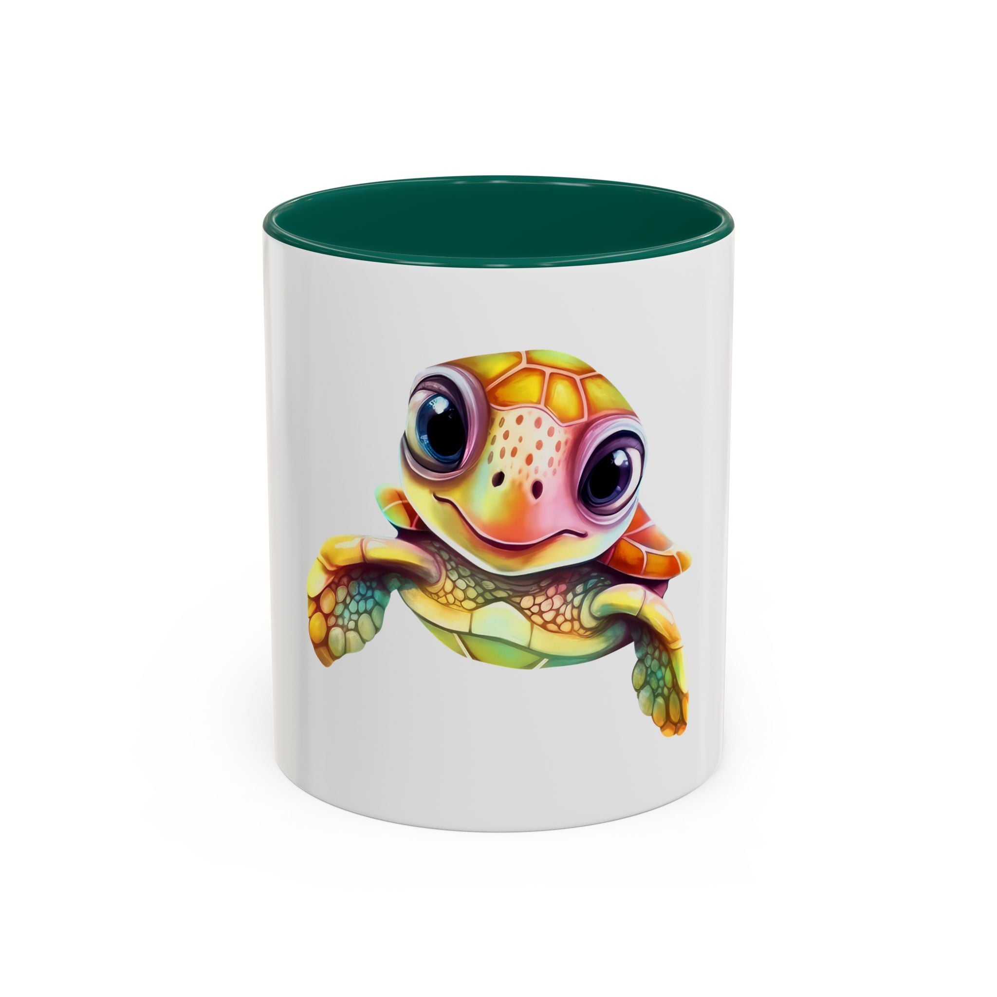 Cute Colorful Sea Turtle Mug — 11oz Ceramic Coffee Cup