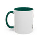 Cute Husky Puppy Coffee Mug — 11oznColor Accent Ceramic Mug