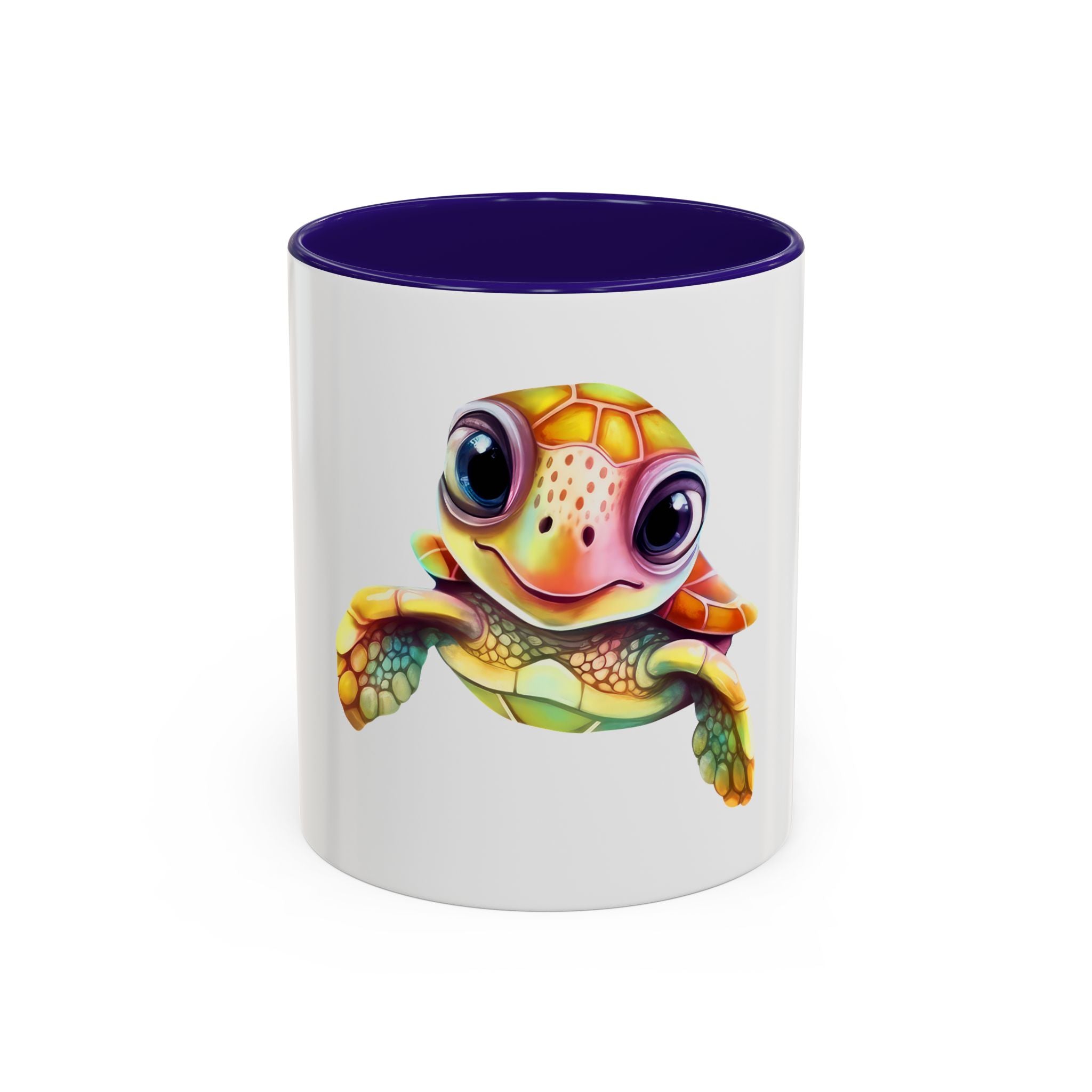 Cute Colorful Sea Turtle Mug — 11oz Ceramic Coffee Cup