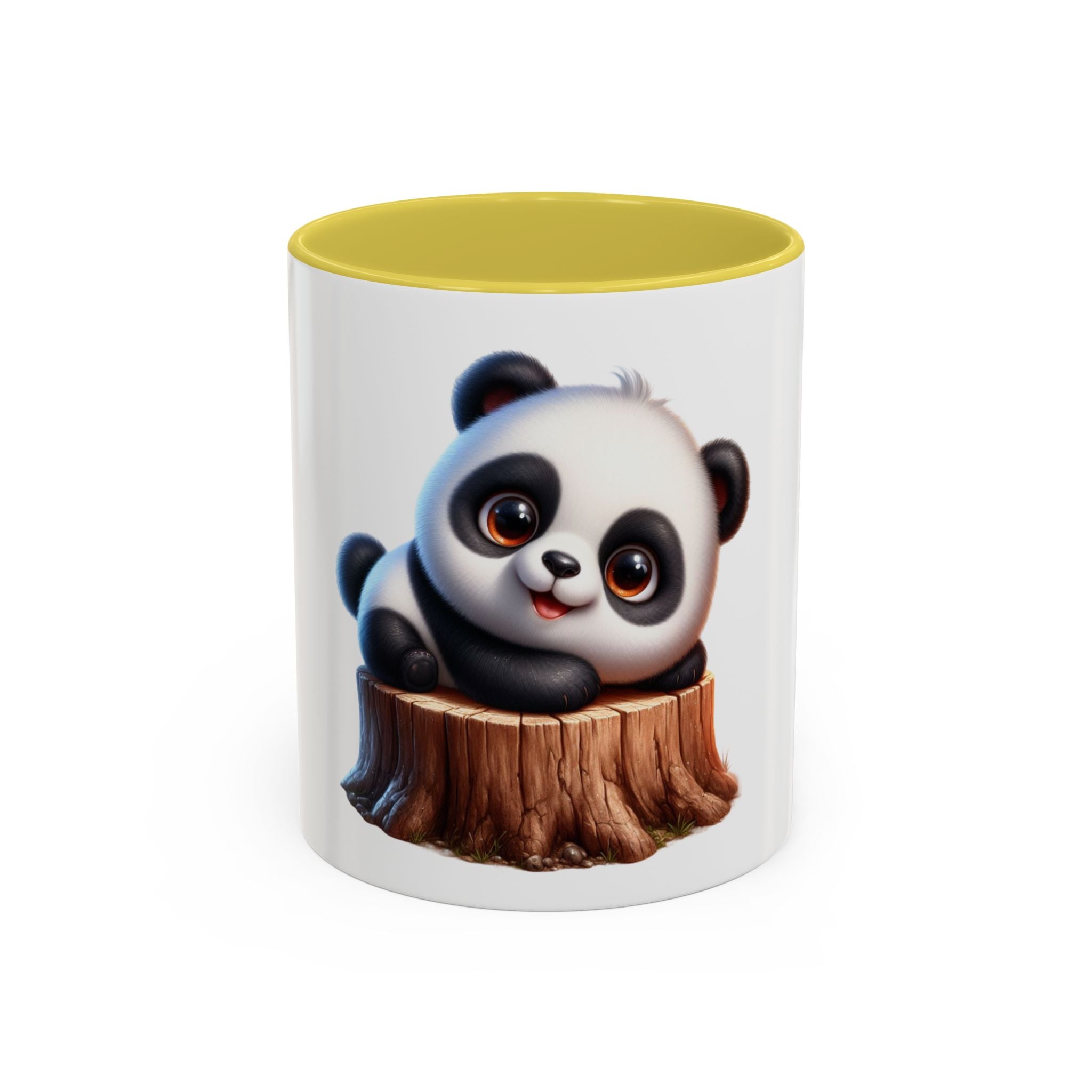 Cute Panda Mug — Adorable Baby Panda on Tree Stump (11oz)