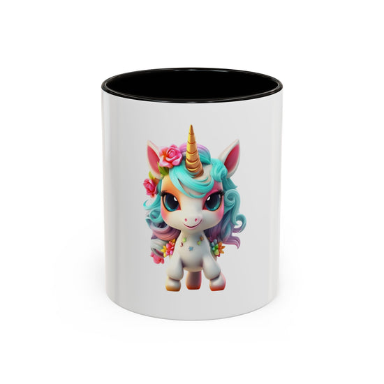 Cute Floral Unicorn Coffee Mug — Colorful 11oz Gift