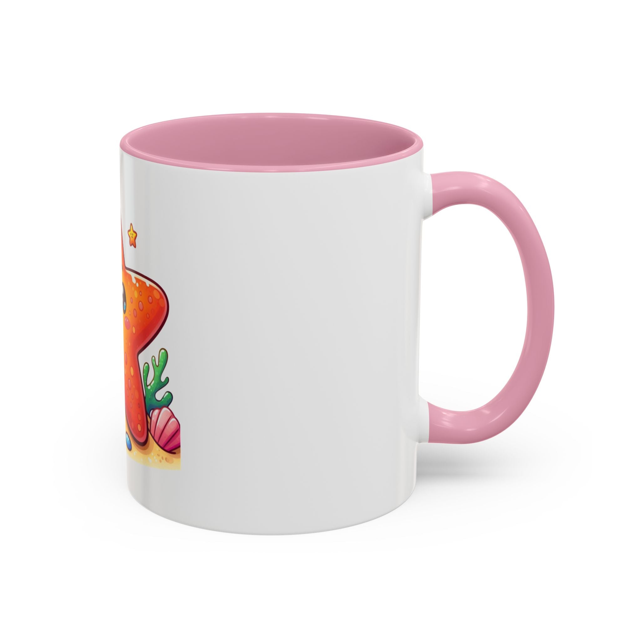 Cute Kawaii Starfish Coffee Mug – Colorful Ocean Cartoon 11oz
