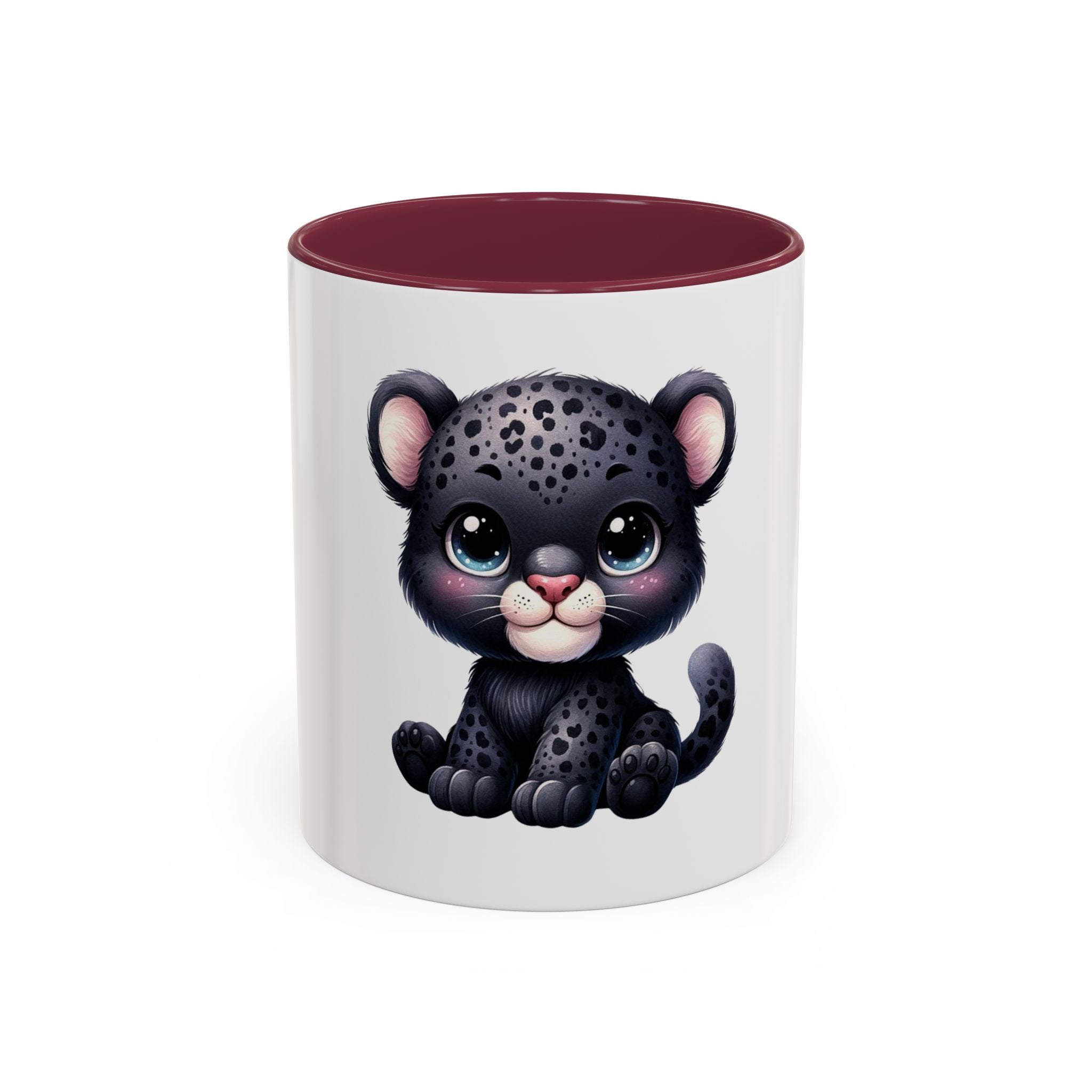 Cute Baby Black Panther Mug — Cute Leopard Cub Coffee Cup (11oz)