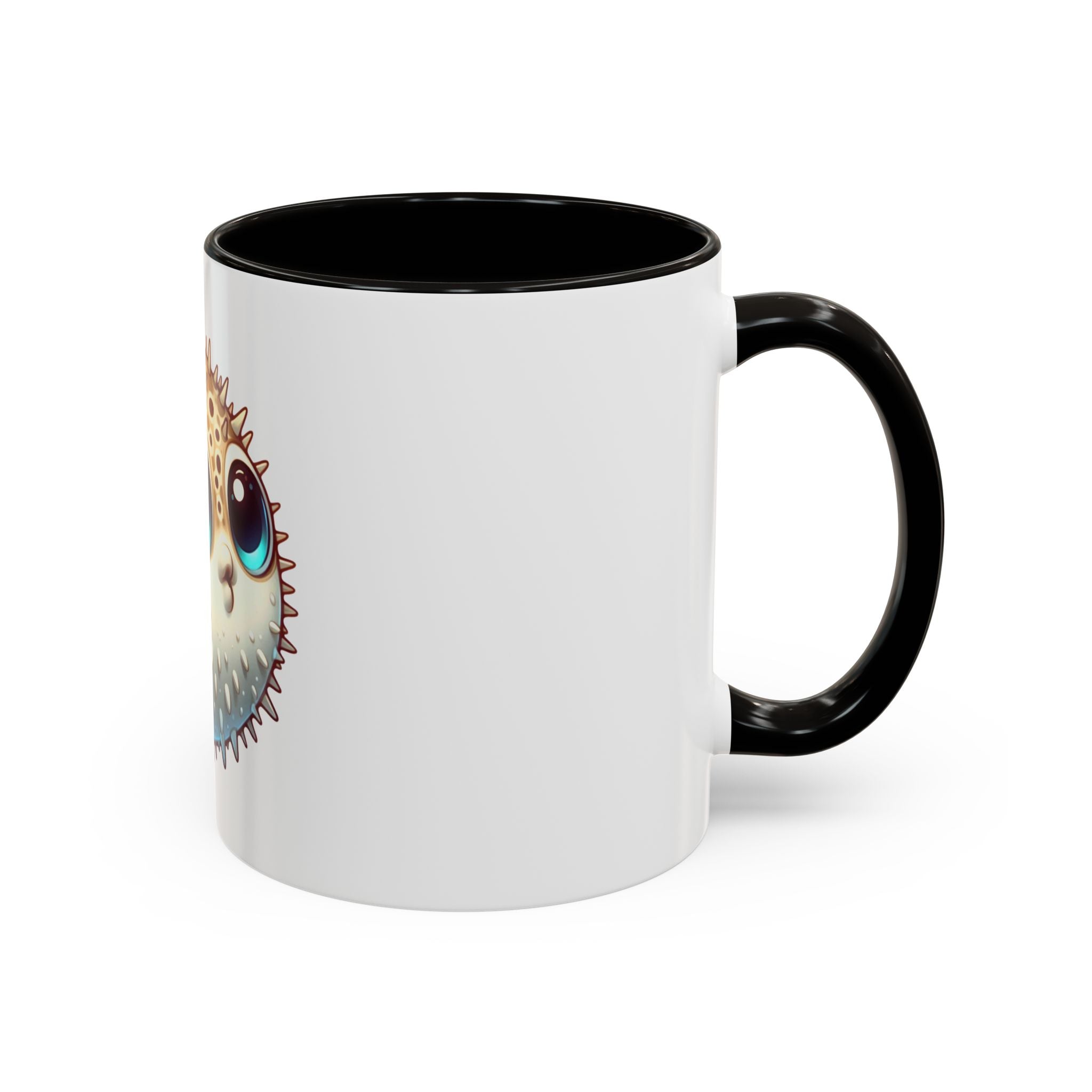 Cute Pufferfish Coffee Mug — Adorable Cartoon Sea Life Ceramic Mug (11oz)