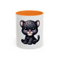 Cute Baby Black Panther Mug — Cute Leopard Cub Coffee Cup (11oz)