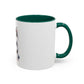 Cute Husky Puppy Coffee Mug — 11oznColor Accent Ceramic Mug