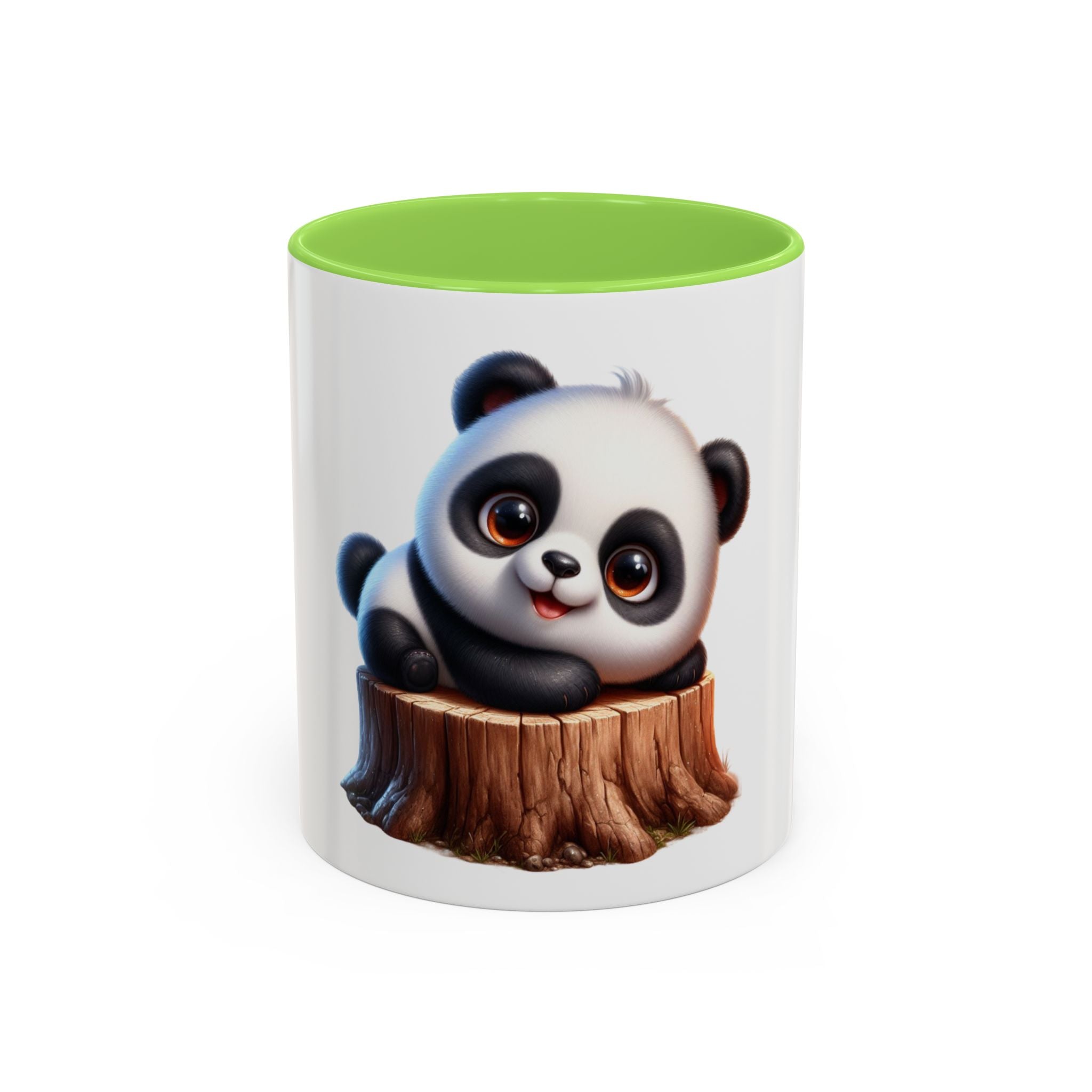 Cute Panda Mug — Adorable Baby Panda on Tree Stump (11oz)