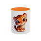 Cute Baby Tiger Coffee Mug — Adorable Cartoon Safari Animal Mug (11oz)