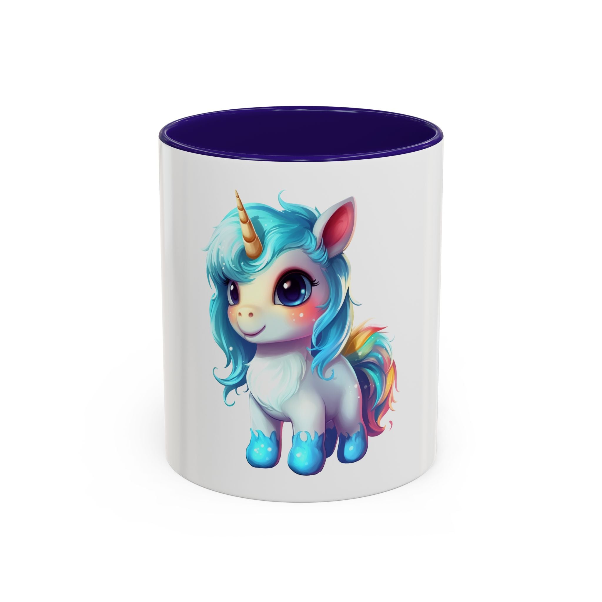 Cute Rainbow Unicorn Mug (11oz) — Colorful Kawaii Coffee Cup for Kids & Unicorn Lovers