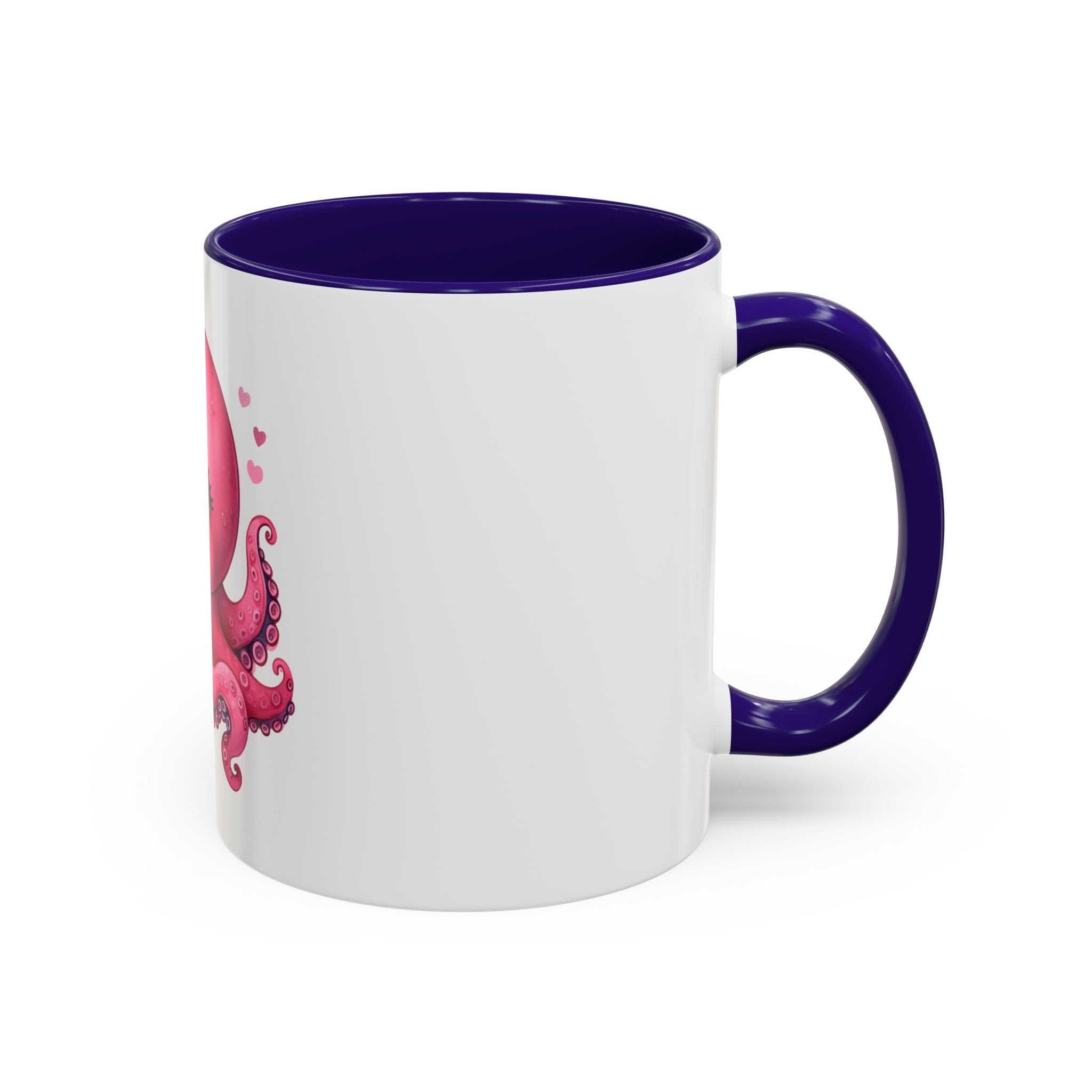 Cute Pink Octopus Coffee Mug (11oz) — Kawaii Sea Animal Gift