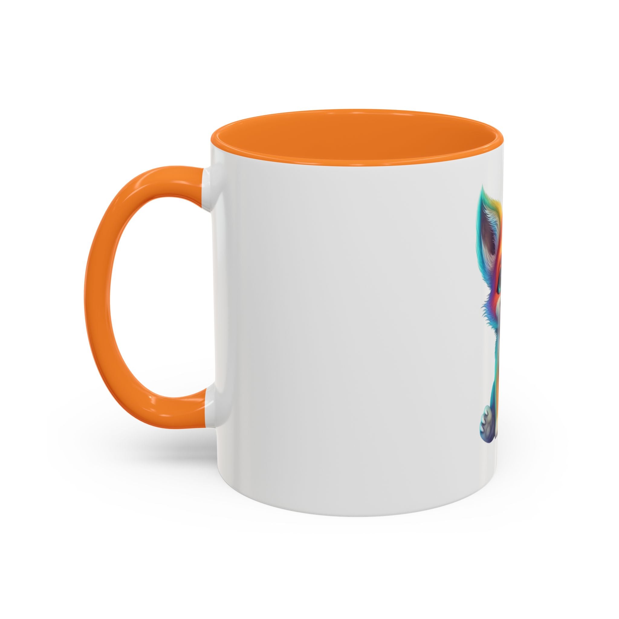 Cute Rainbow Fox Mug (11oz) – Colorful Kawaii Animal Coffee Cup