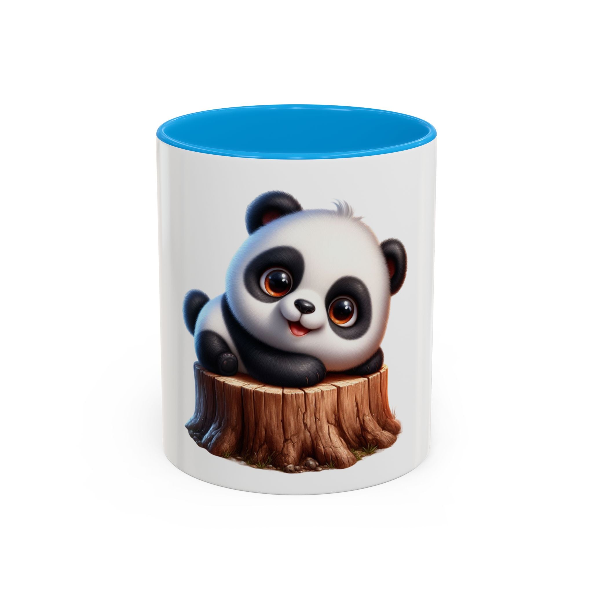 Cute Panda Mug — Adorable Baby Panda on Tree Stump (11oz)