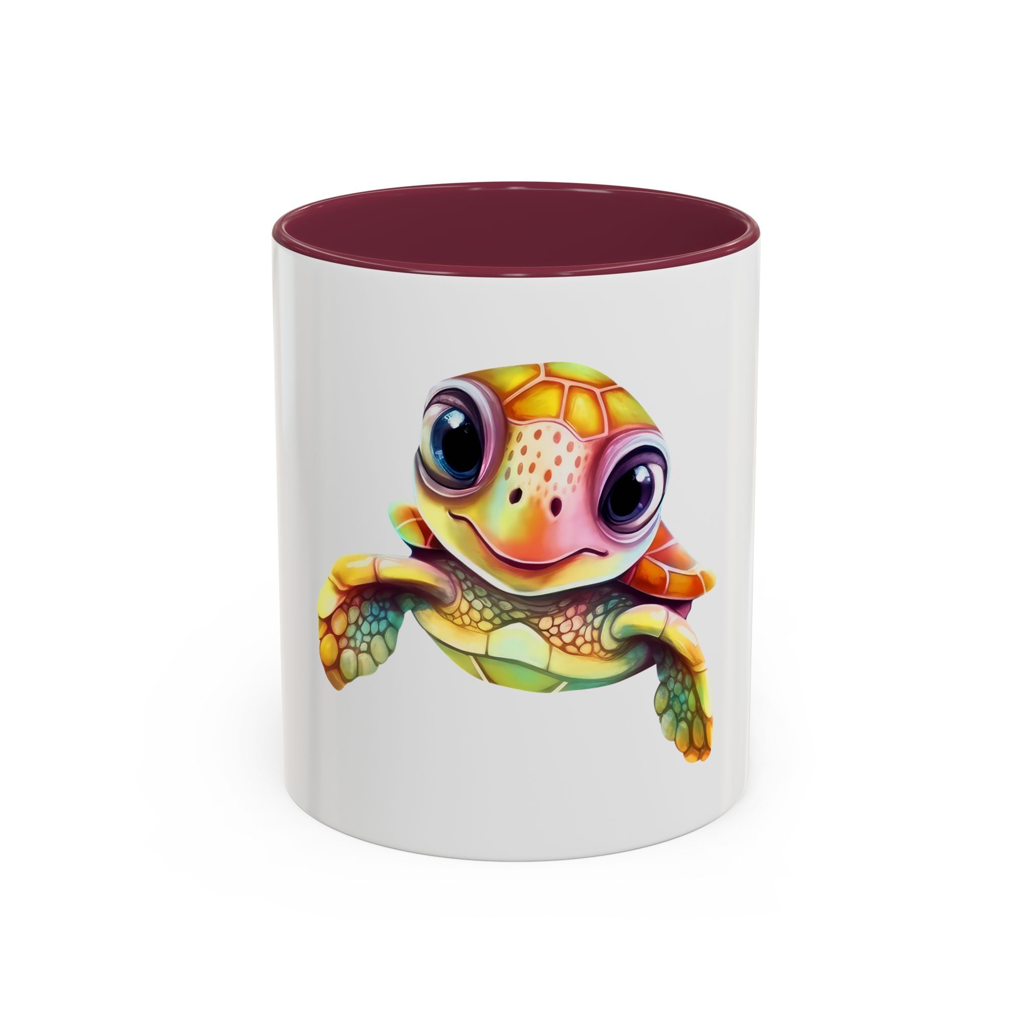 Cute Colorful Sea Turtle Mug — 11oz Ceramic Coffee Cup