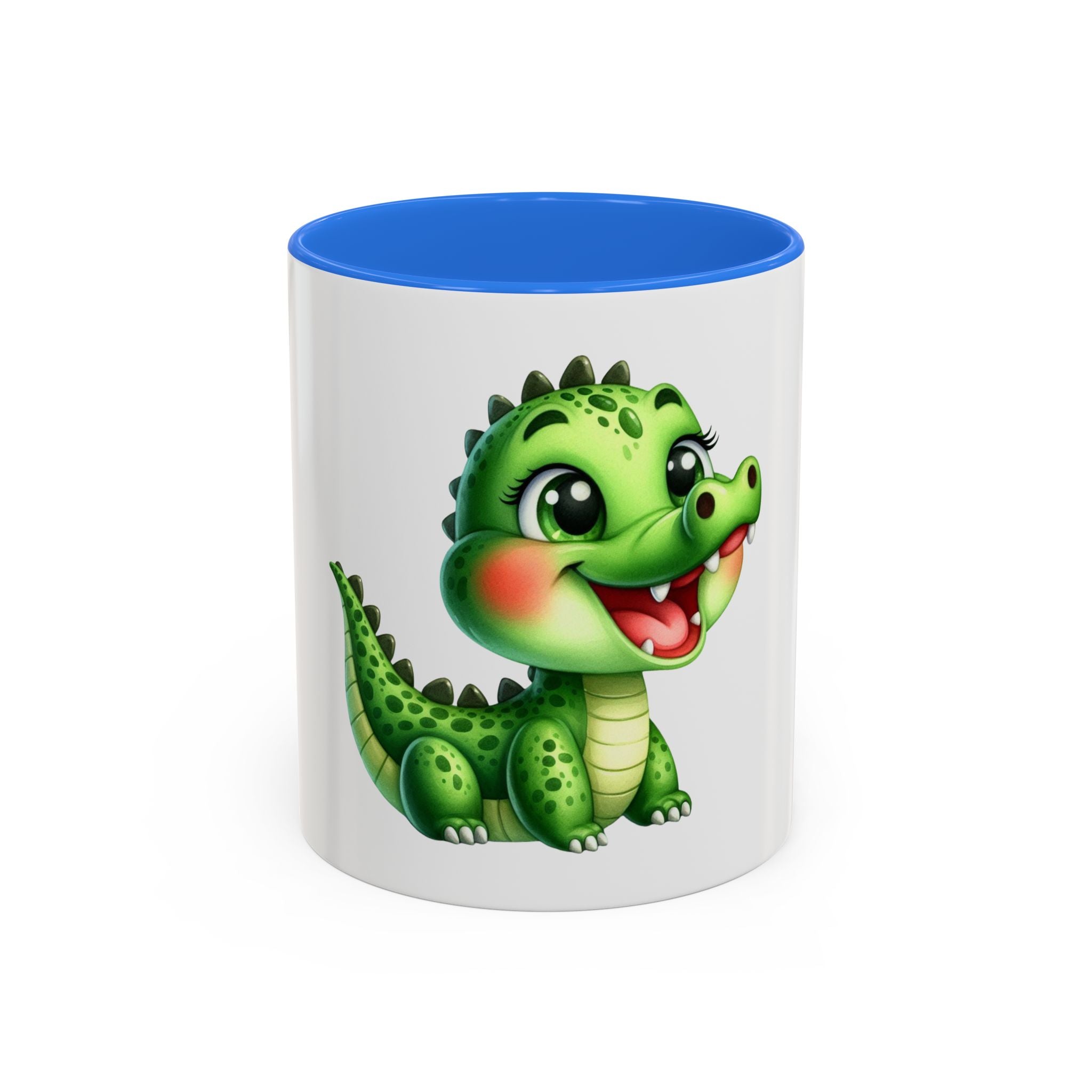 Cute Green Baby Dinosaur Coffee Mug (11oz)