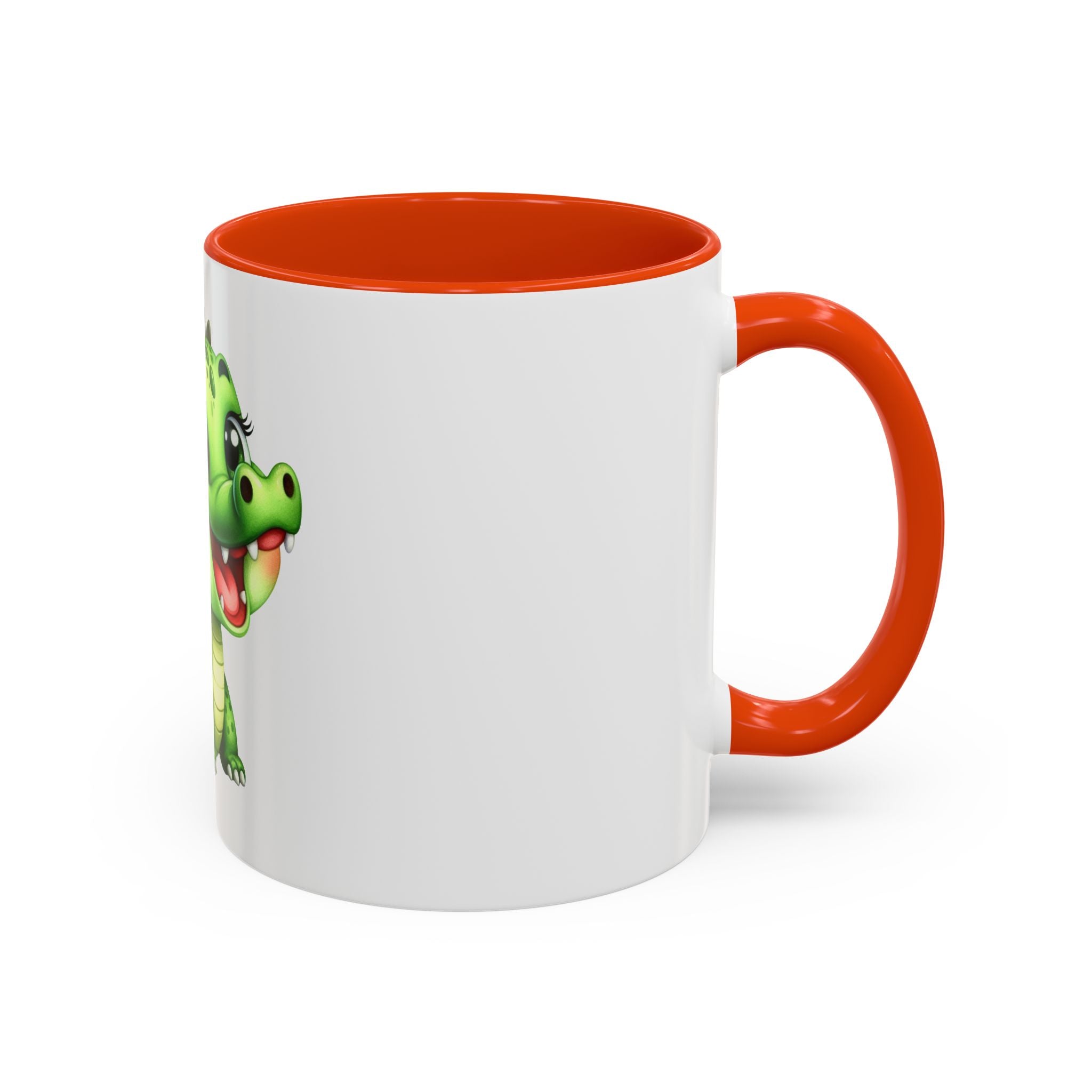 Cute Green Baby Dinosaur Coffee Mug (11oz)
