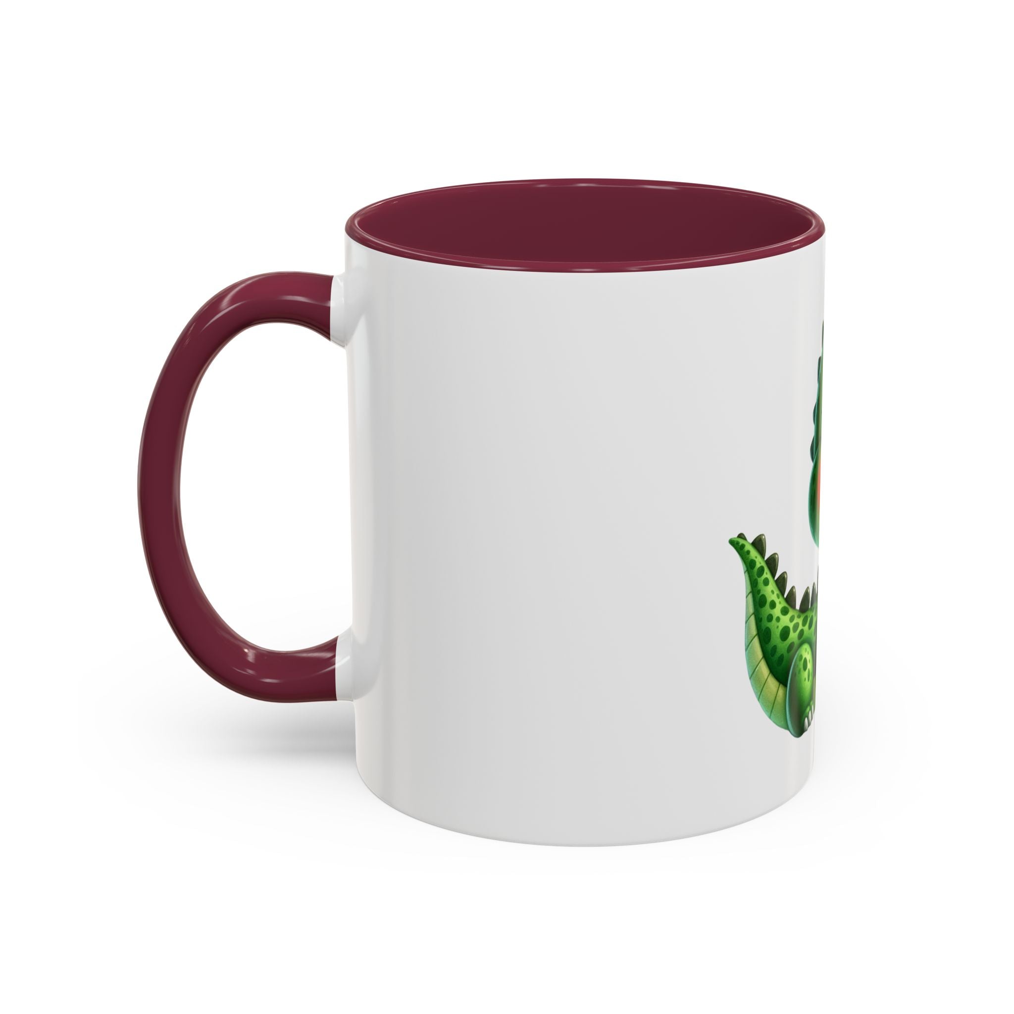 Cute Green Baby Dinosaur Coffee Mug (11oz)