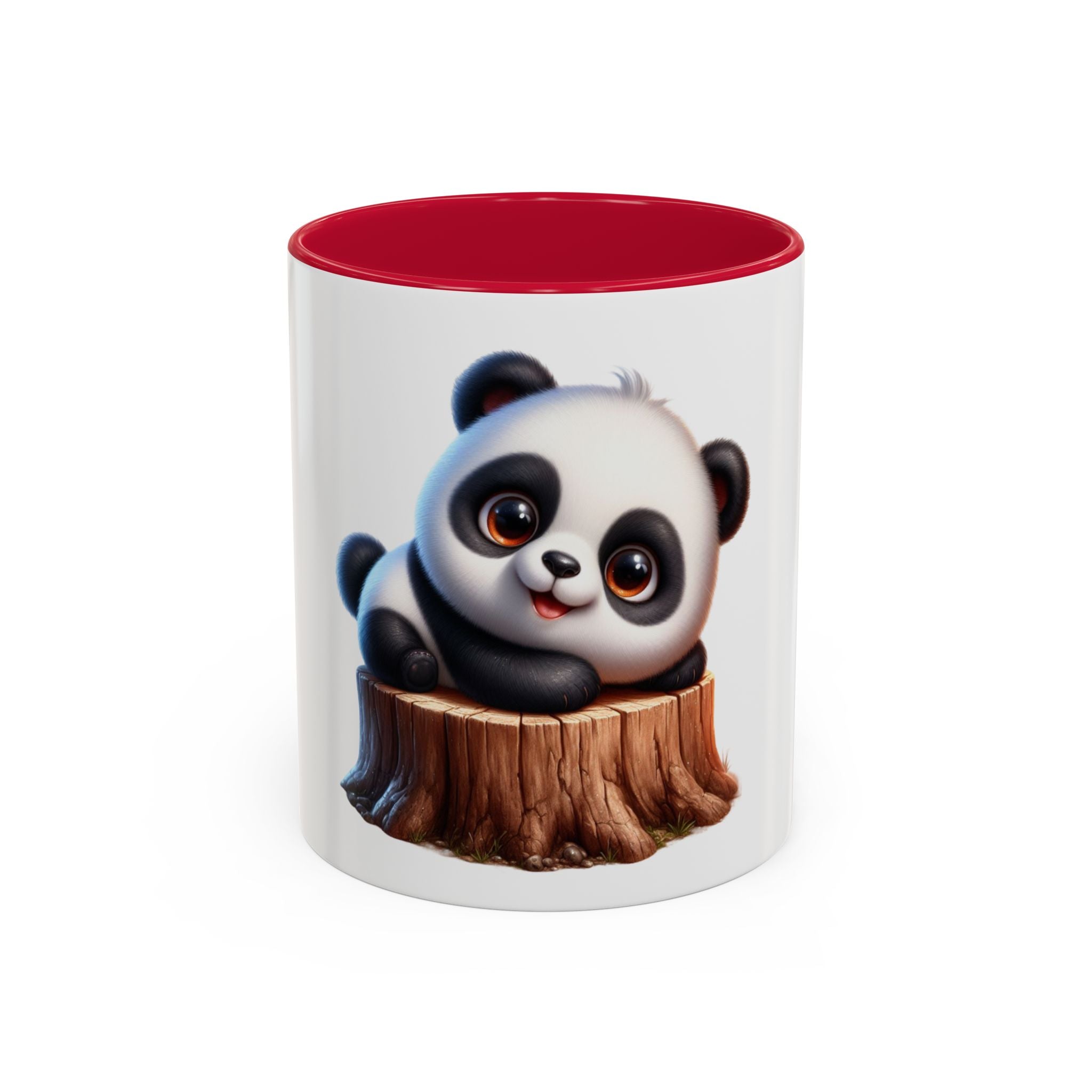 Cute Panda Mug — Adorable Baby Panda on Tree Stump (11oz)