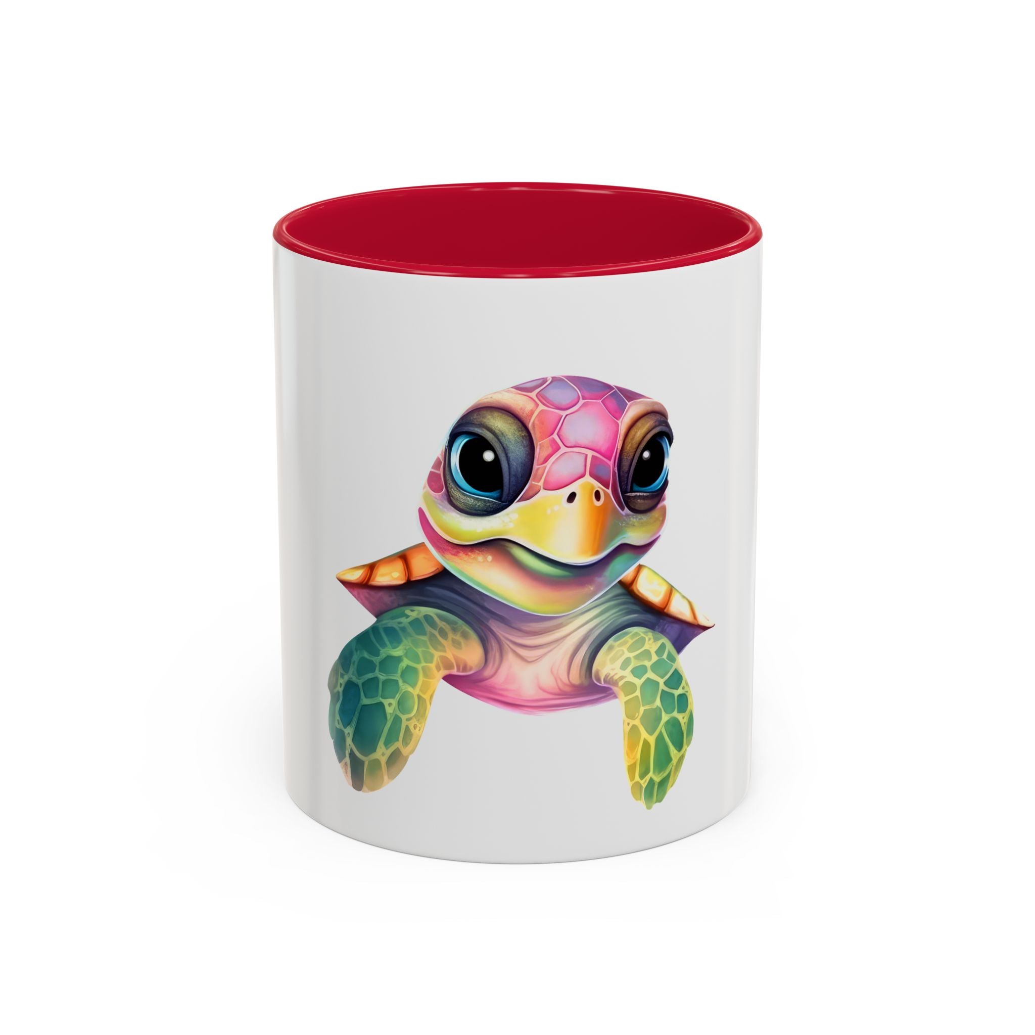Colorful Sea Turtle Mug (11oz) – Cute Rainbow Marine Coffee Cup