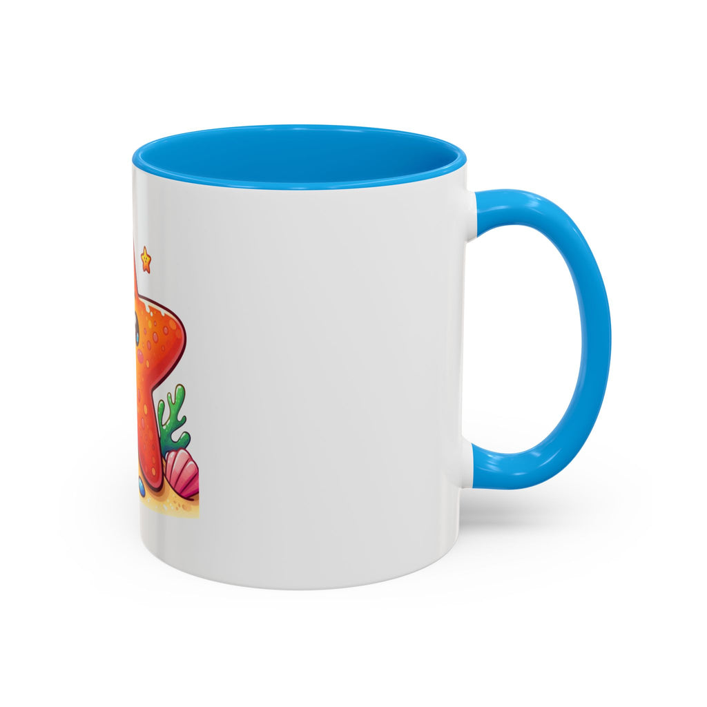 Cute Kawaii Starfish Coffee Mug – Colorful Ocean Cartoon 11oz