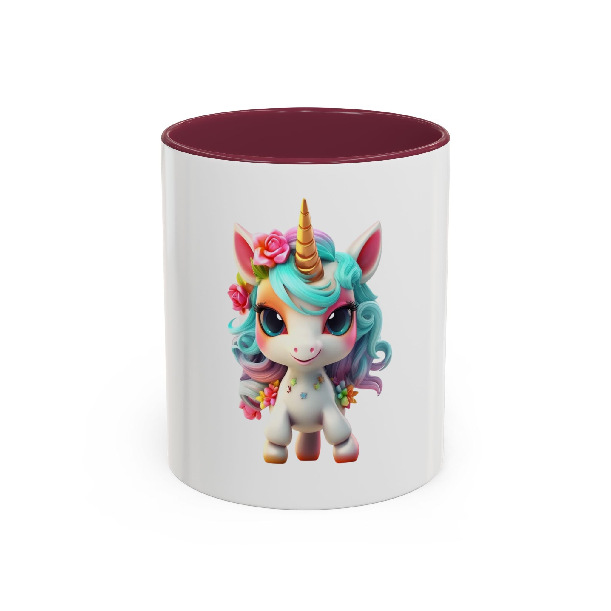 Cute Floral Unicorn Coffee Mug — Colorful 11oz Gift