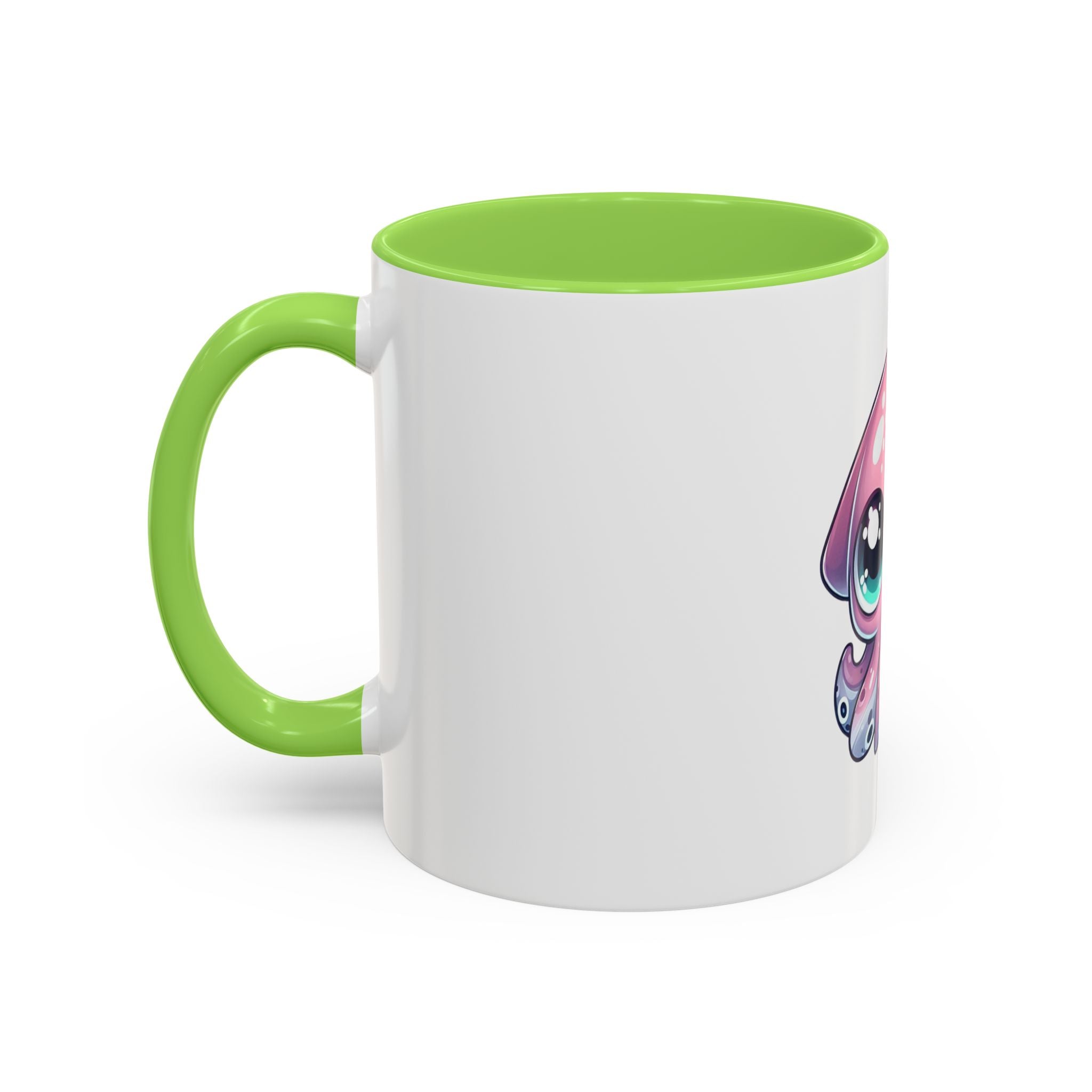 Cute Pink Kawaii Octopus Mug (11oz) - Adorable Anime-Style Coffee Cup