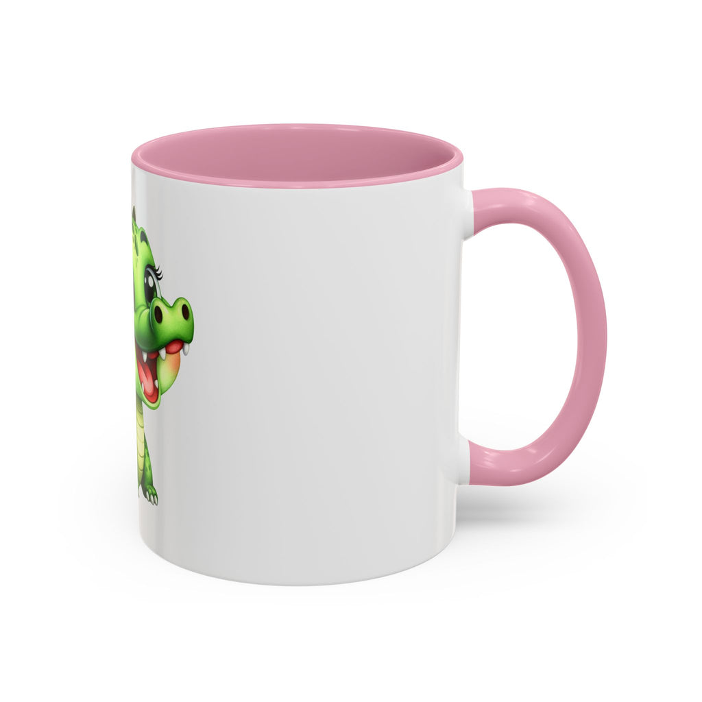 Cute Green Baby Dinosaur Coffee Mug (11oz)