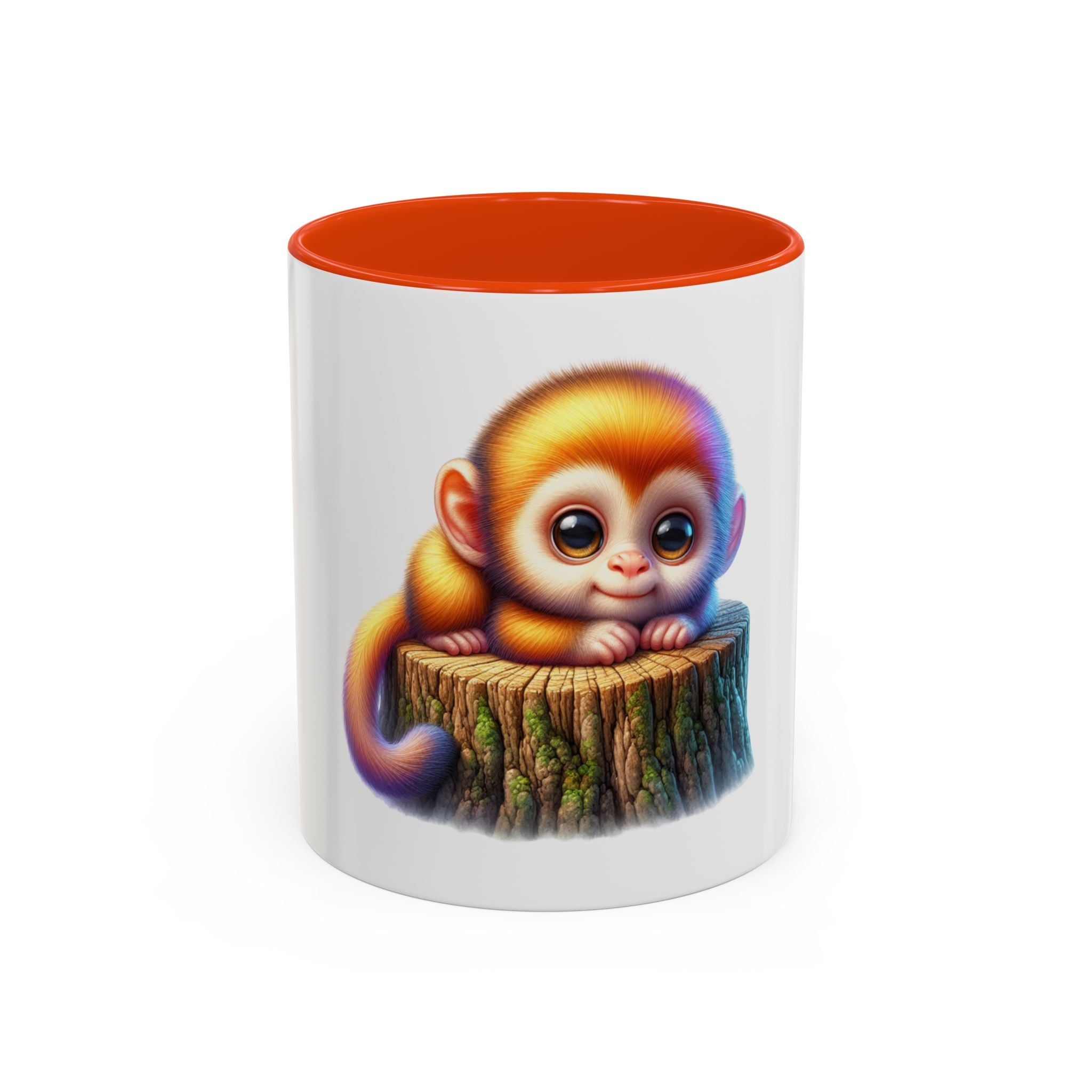 Cute Baby Monkey Coffee Mug — Colorful 11oz Ceramic Mug