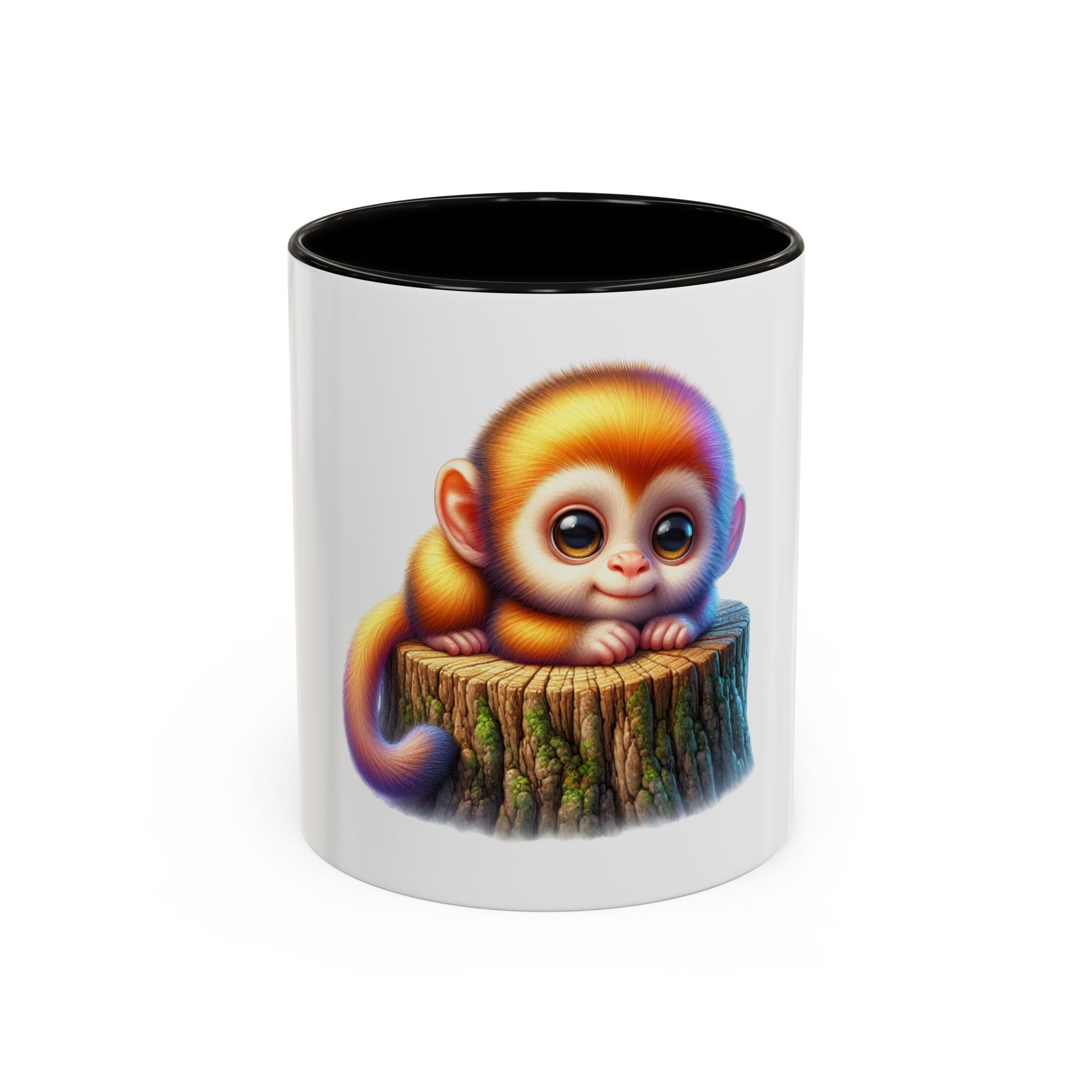 Cute Baby Monkey Coffee Mug — Colorful 11oz Ceramic Mug