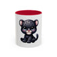 Cute Baby Black Panther Mug — Cute Leopard Cub Coffee Cup (11oz)