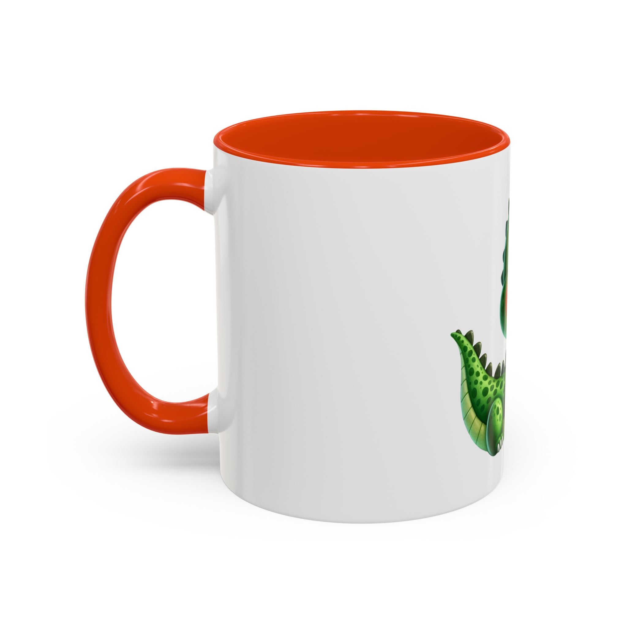 Cute Green Baby Dinosaur Coffee Mug (11oz)