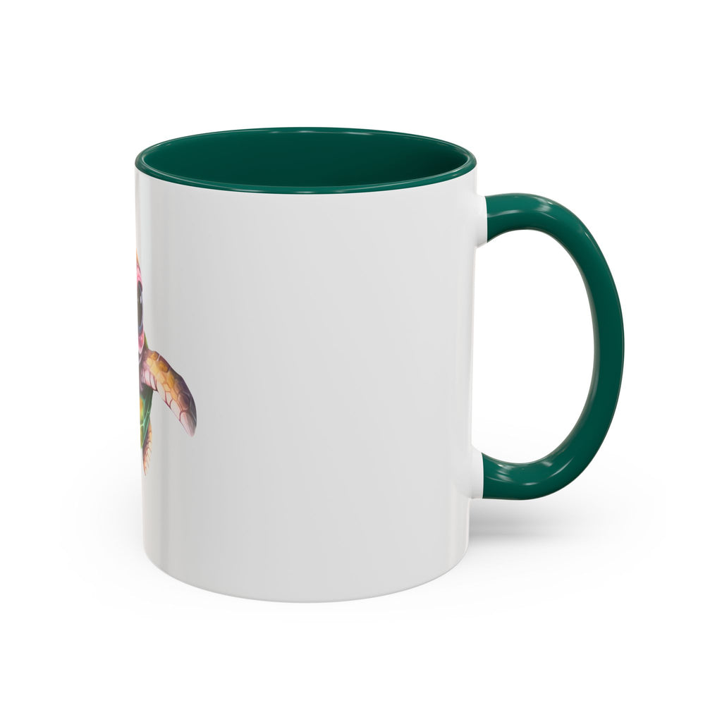 Colorful Cute Sea Turtle Coffee Mug — Vibrant Watercolor Turtle 11oz