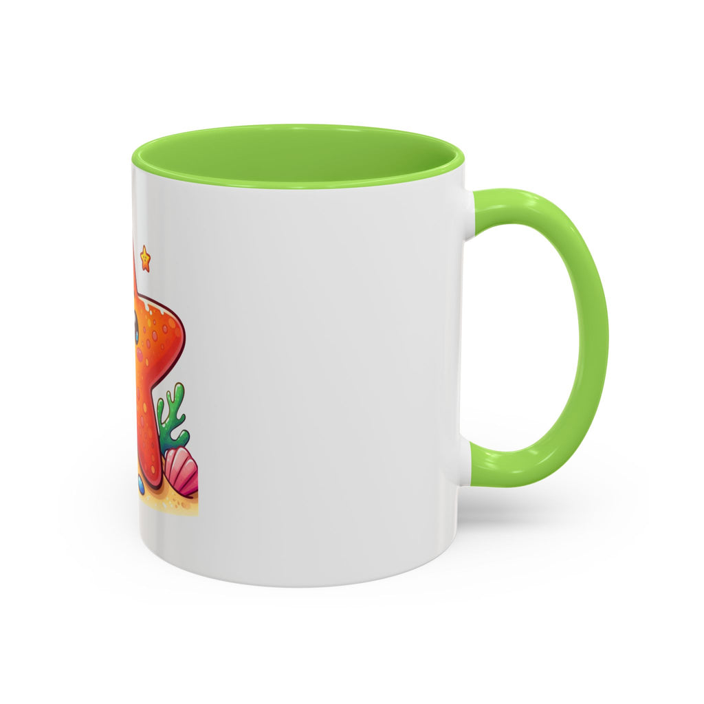 Cute Kawaii Starfish Coffee Mug – Colorful Ocean Cartoon 11oz