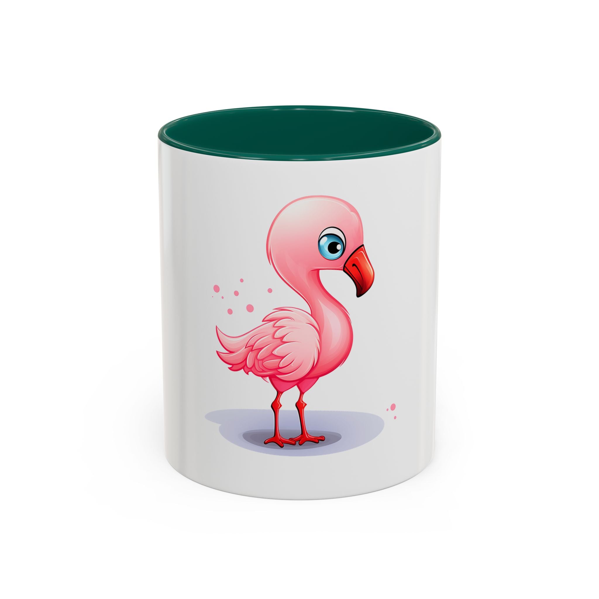Cute Pink Flamingo Coffee Mug — Color Accent 11oz