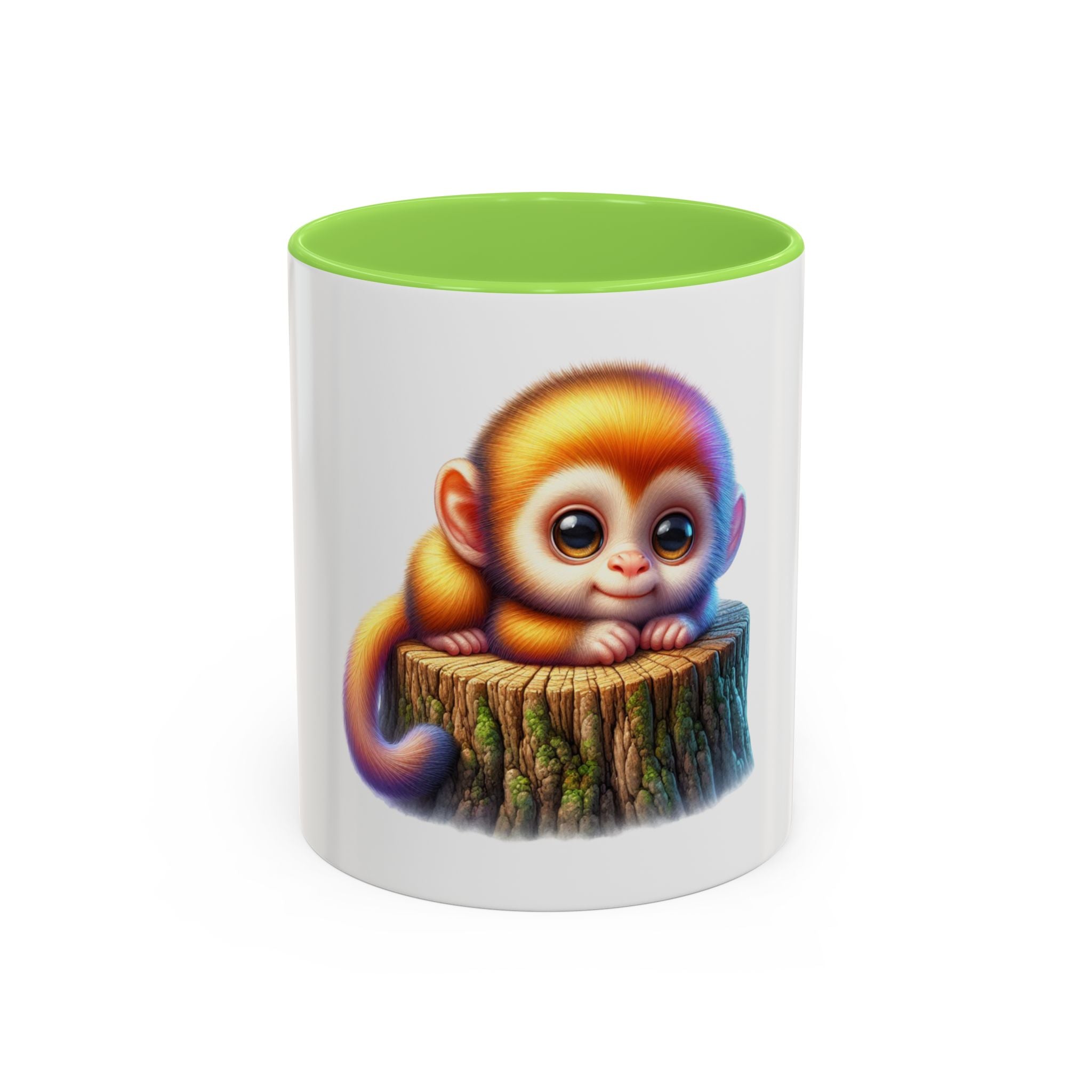 Cute Baby Monkey Coffee Mug — Colorful 11oz Ceramic Mug