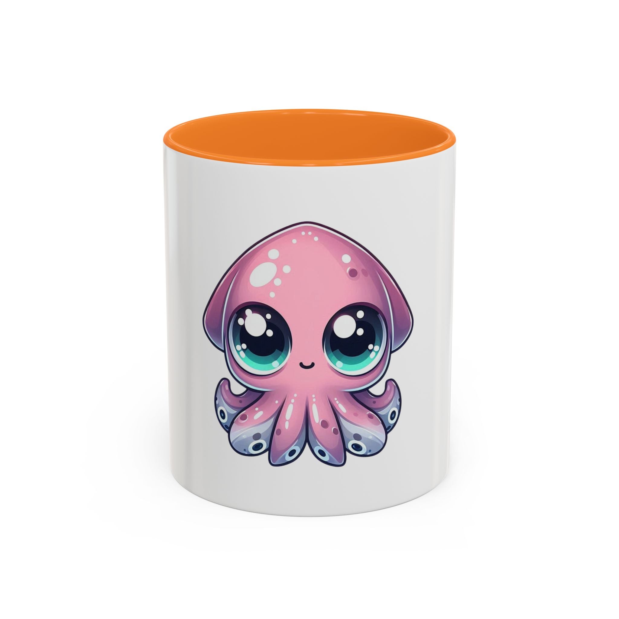 Cute Pink Kawaii Octopus Mug (11oz) - Adorable Anime-Style Coffee Cup