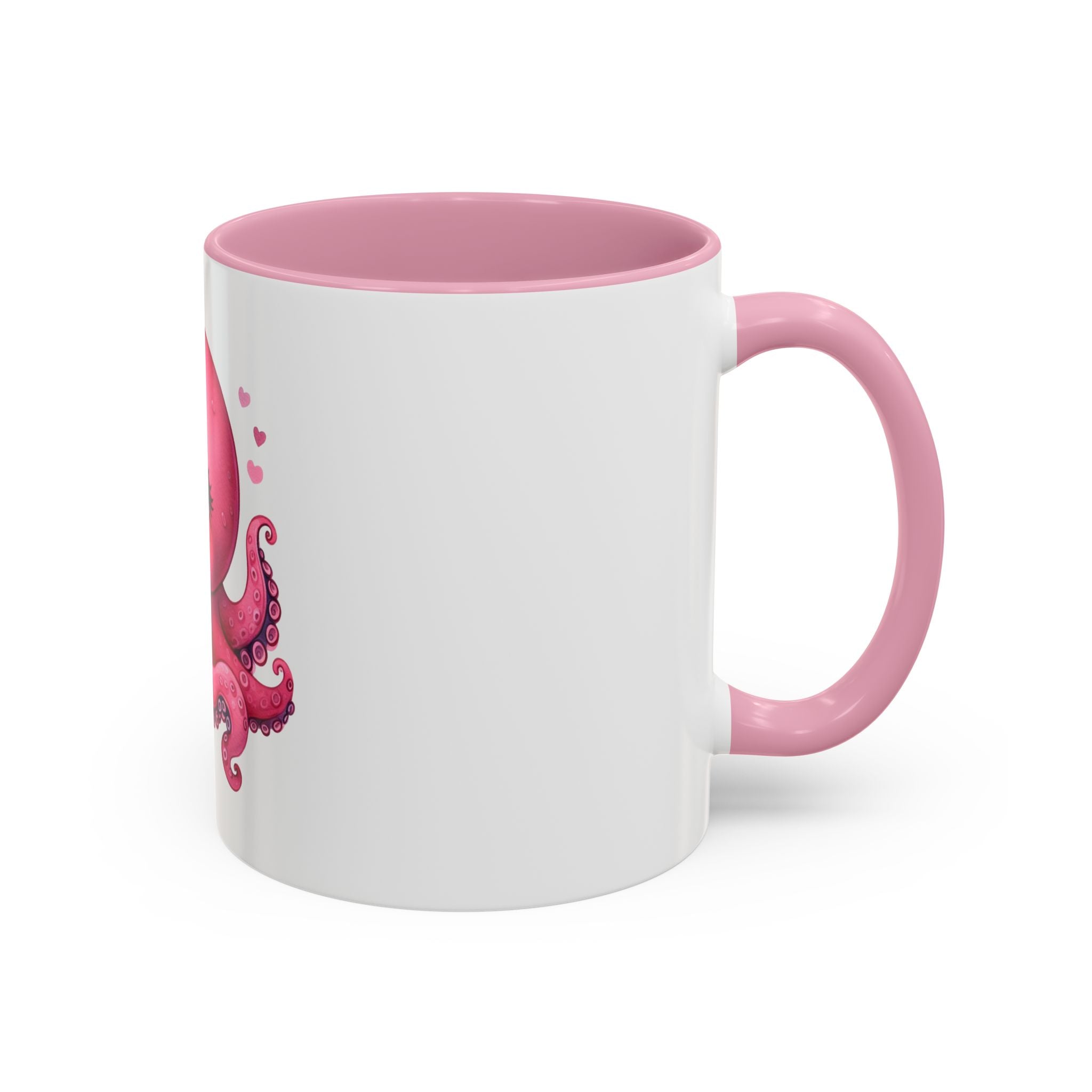 Cute Pink Octopus Coffee Mug (11oz) — Kawaii Sea Animal Gift
