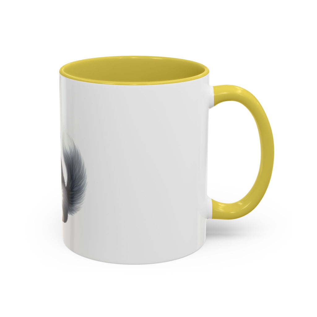 Cute Husky Puppy Coffee Mug — 11oz Color Accent Ceramic