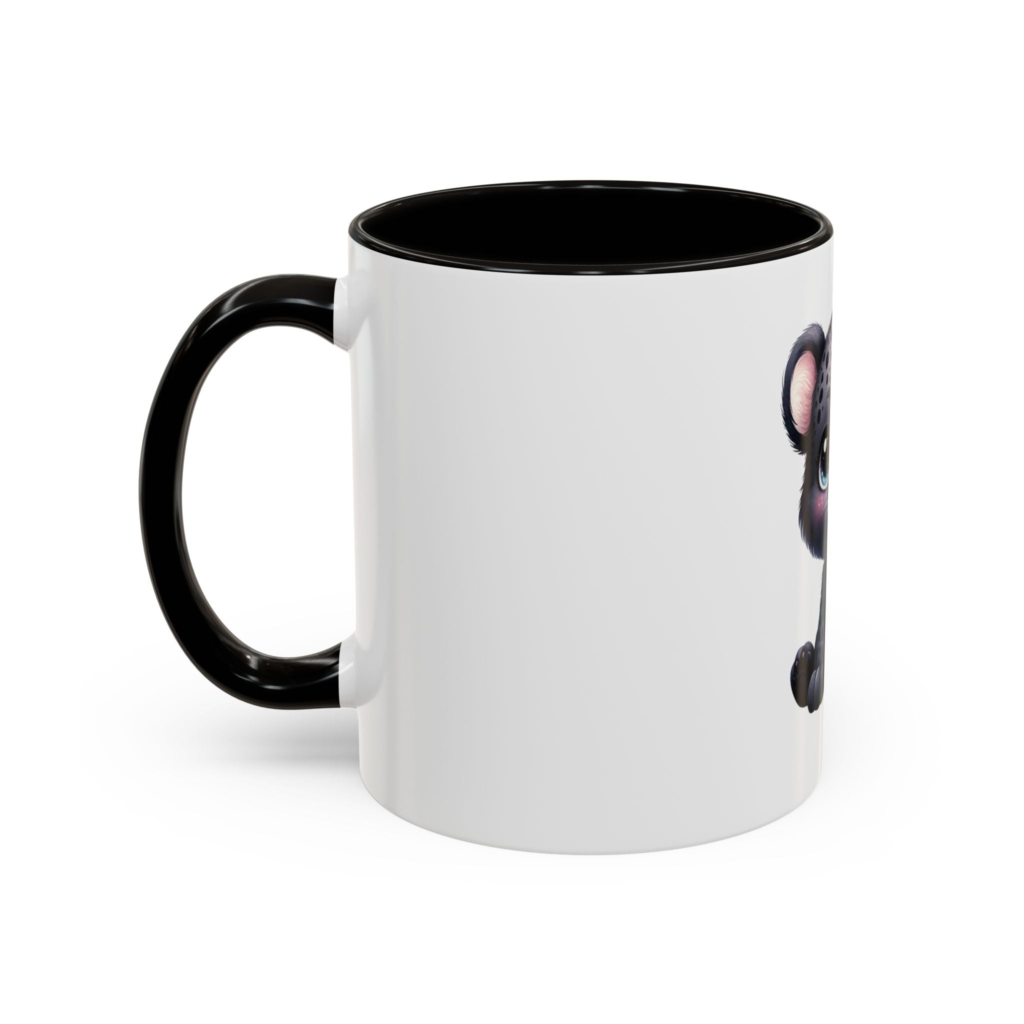 Cute Baby Black Panther Mug — Cute Leopard Cub Coffee Cup (11oz)