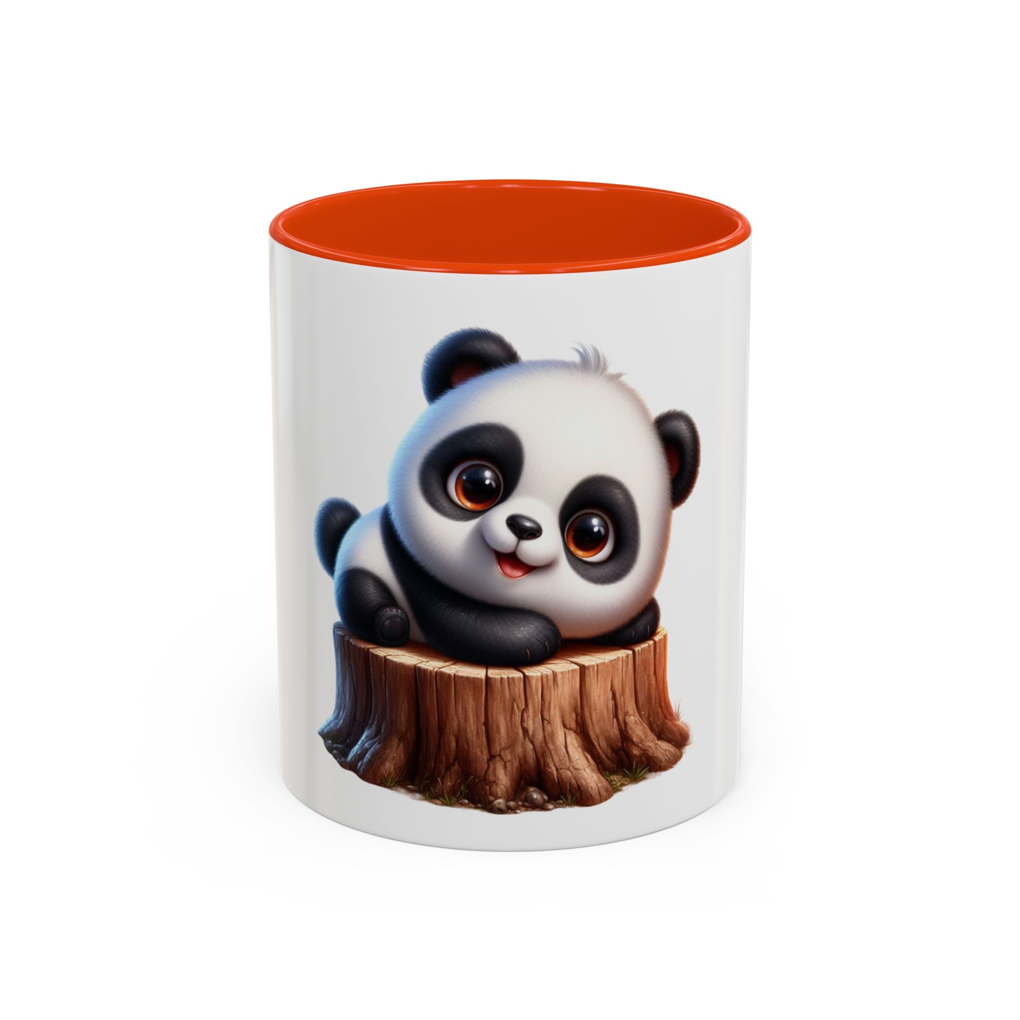 Cute Panda Mug — Adorable Baby Panda on Tree Stump (11oz)