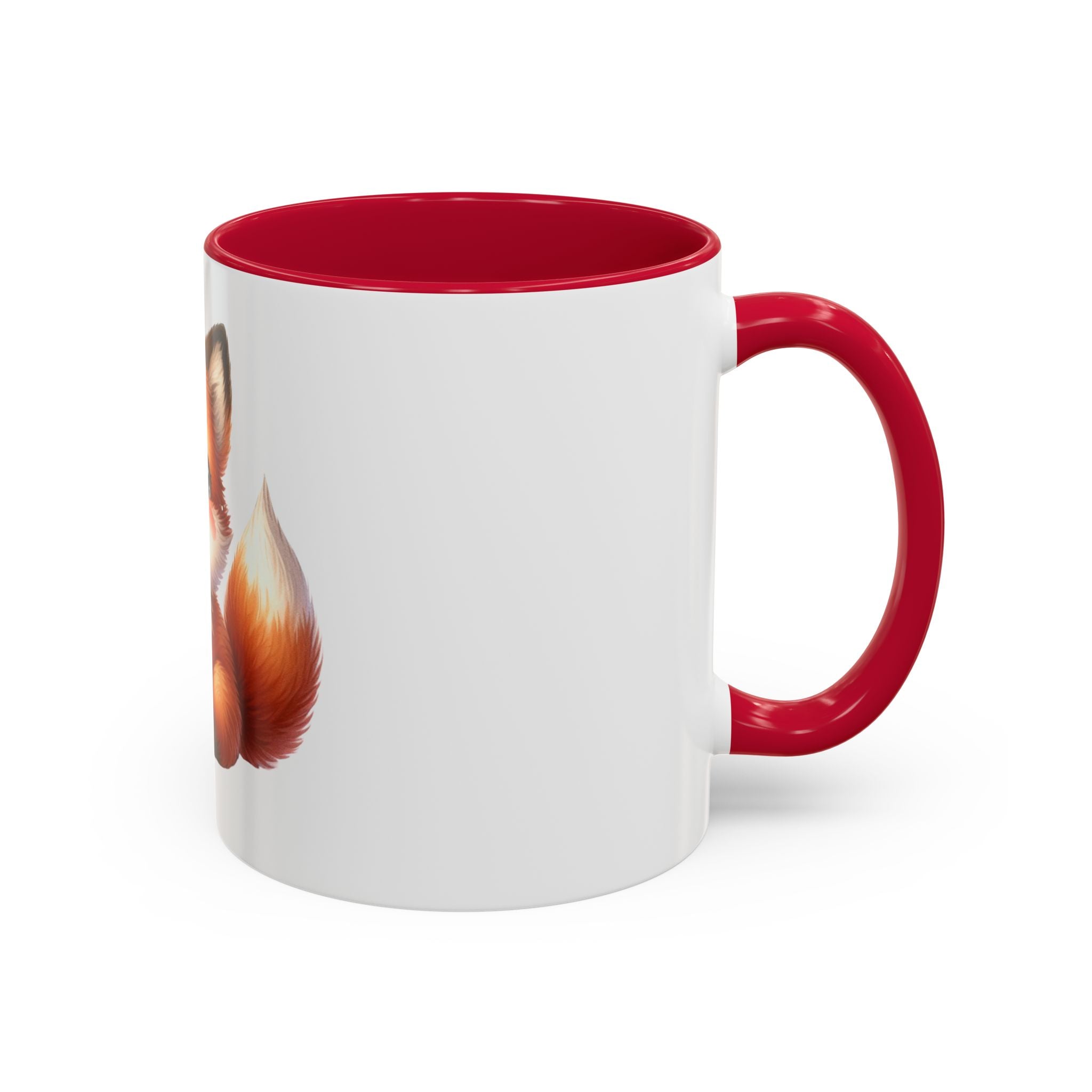 Cute Baby Fox Coffee Mug – Adorable Cartoon Fox 11oz Color Accent