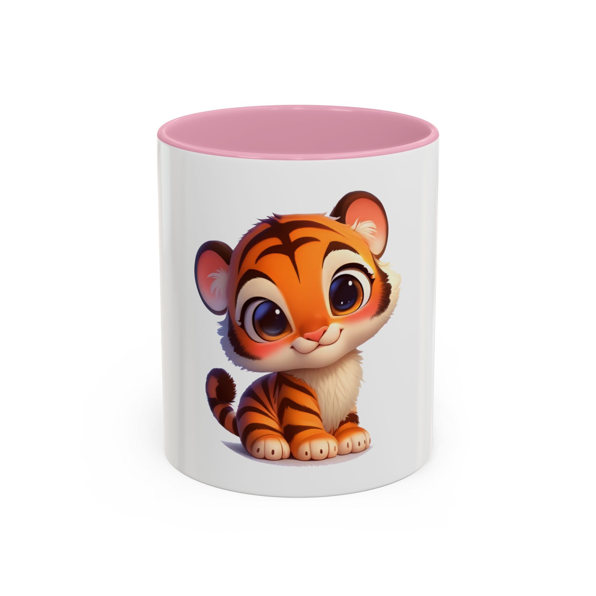 Cute Baby Tiger Coffee Mug — Adorable Cartoon Safari Animal Mug (11oz)