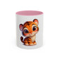 Cute Baby Tiger Coffee Mug — Adorable Cartoon Safari Animal Mug (11oz)