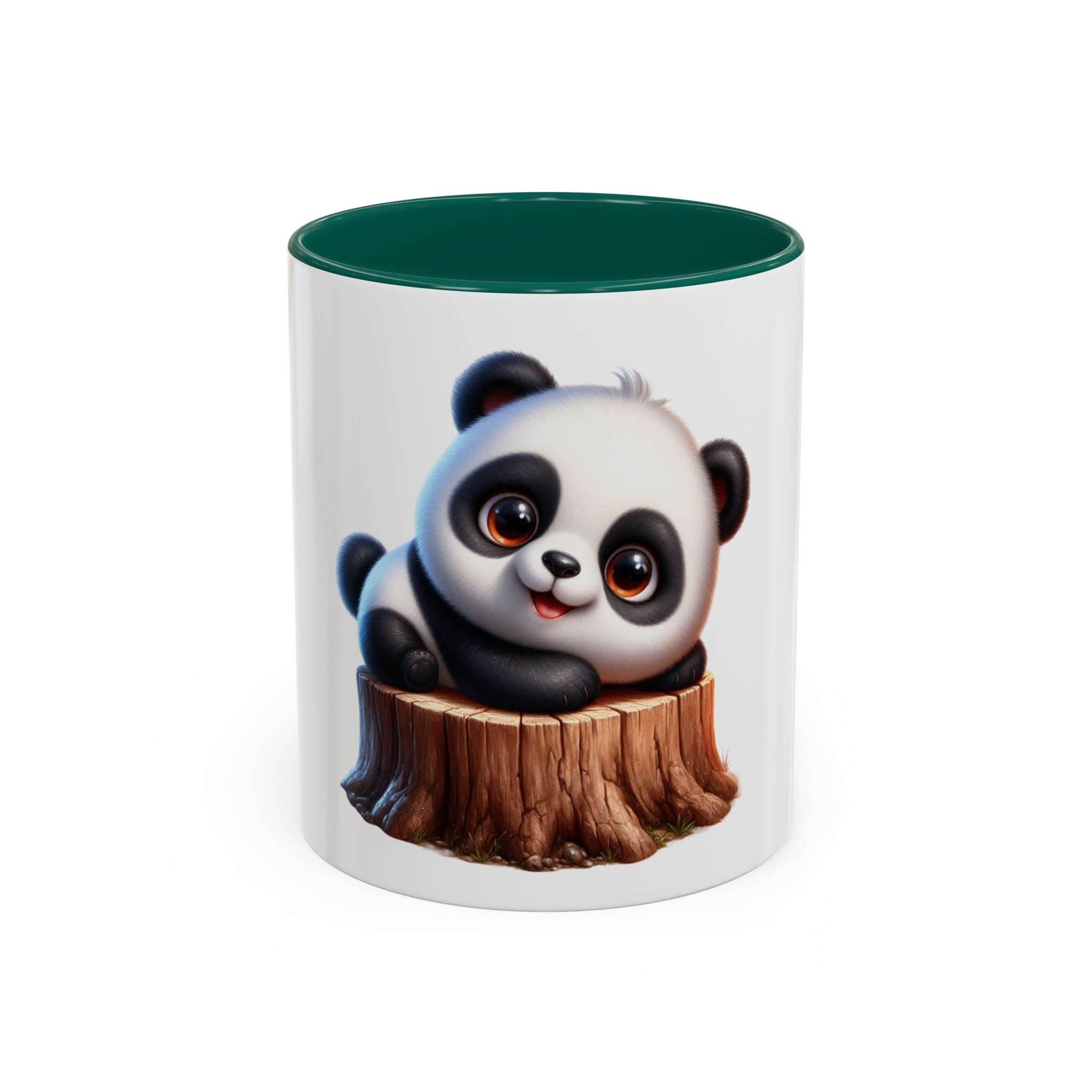 Cute Panda Mug — Adorable Baby Panda on Tree Stump (11oz)