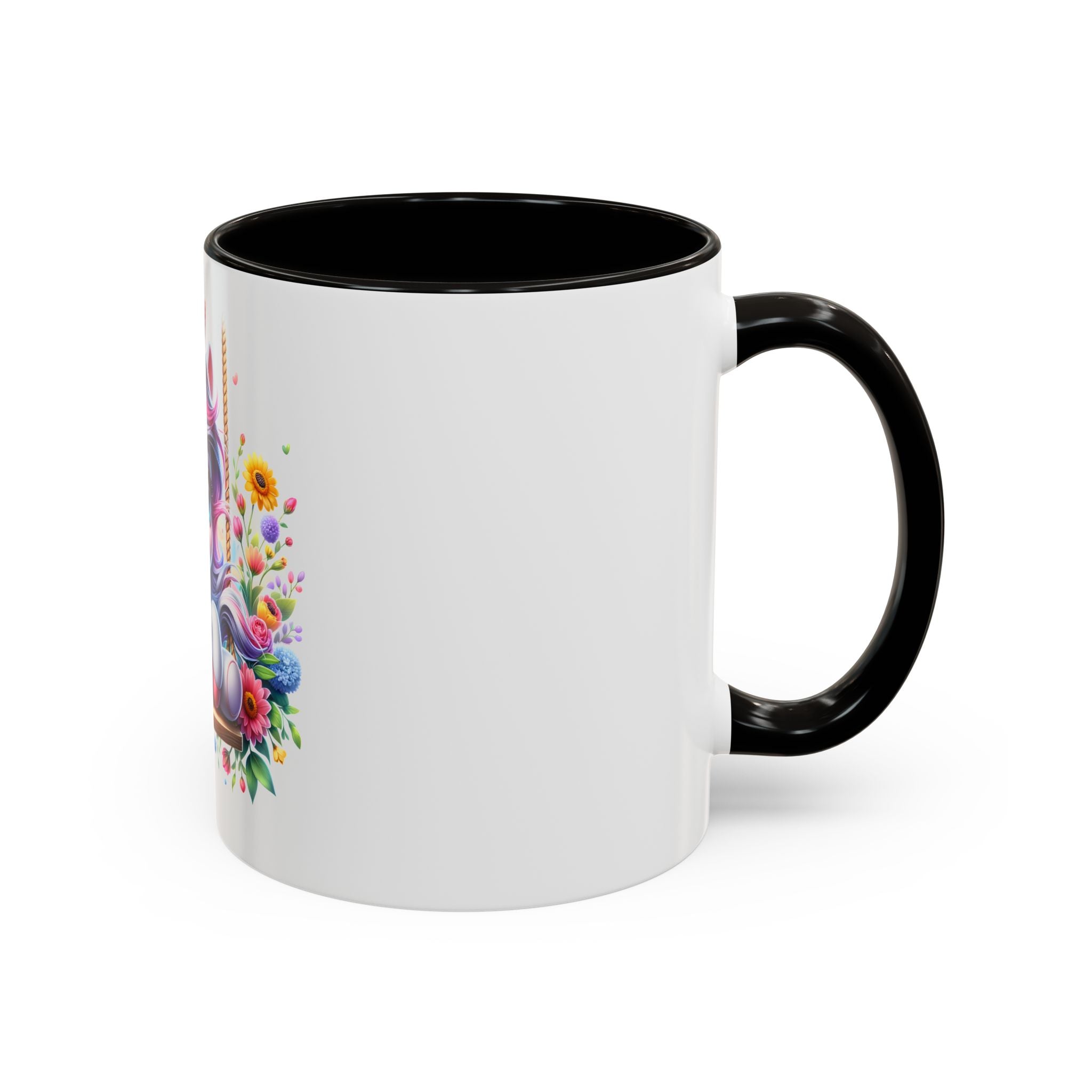 Cute Floral Unicorn Mug (11oz) - Colorful Kawaii Coffee Cup Gift