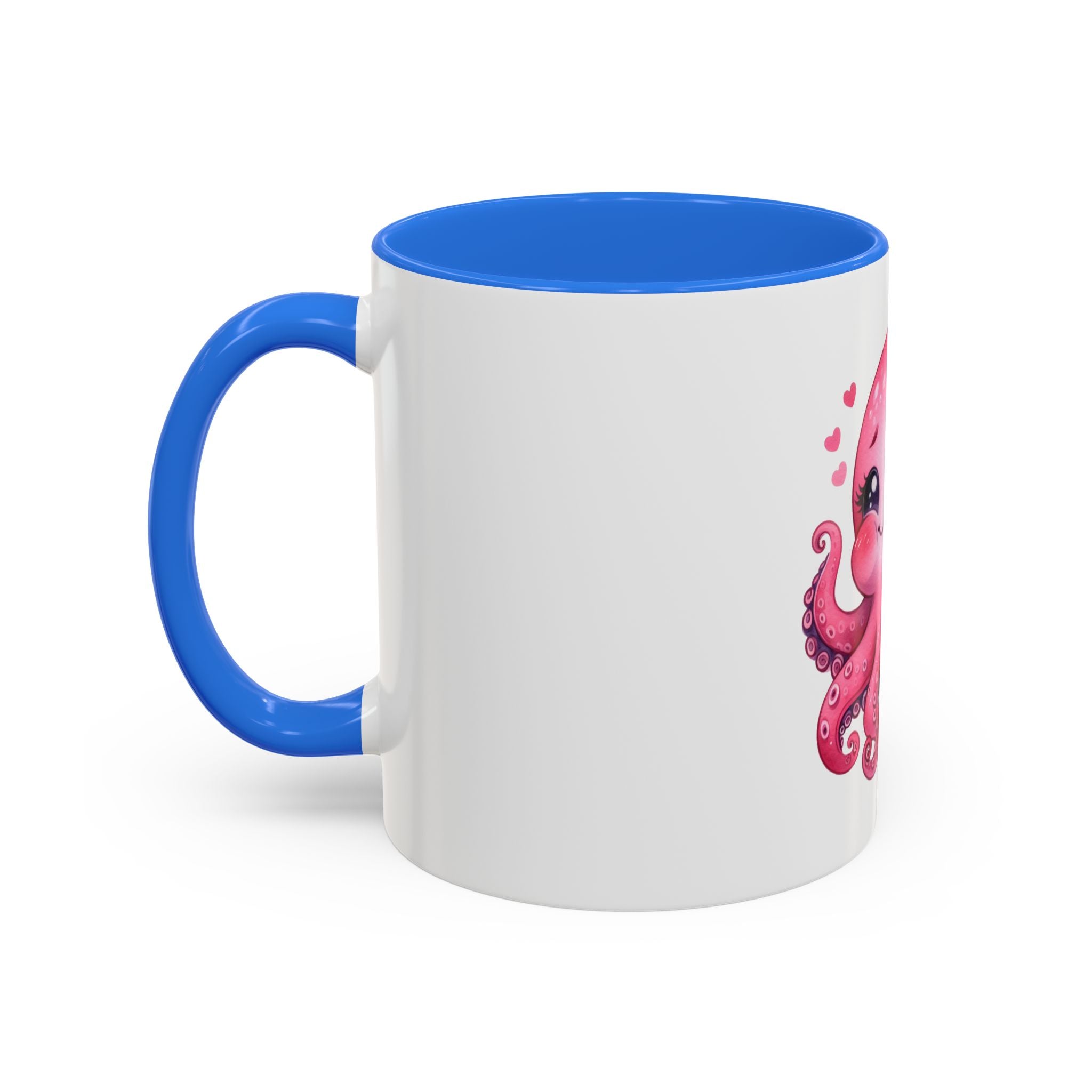 Cute Pink Octopus Coffee Mug (11oz) — Kawaii Sea Animal Gift